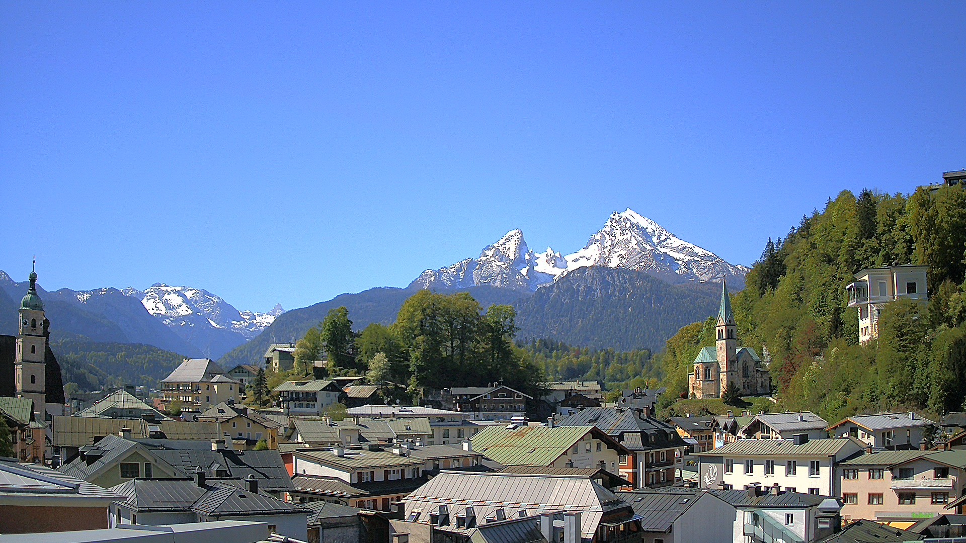 Archived image Webcam Berchtesgaden - City Centre