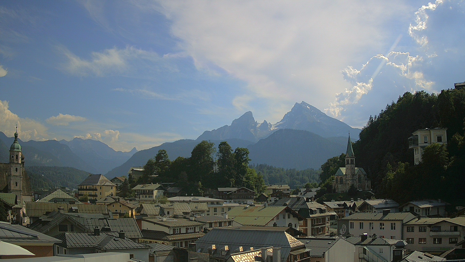 Archived image Webcam Berchtesgaden - City Centre