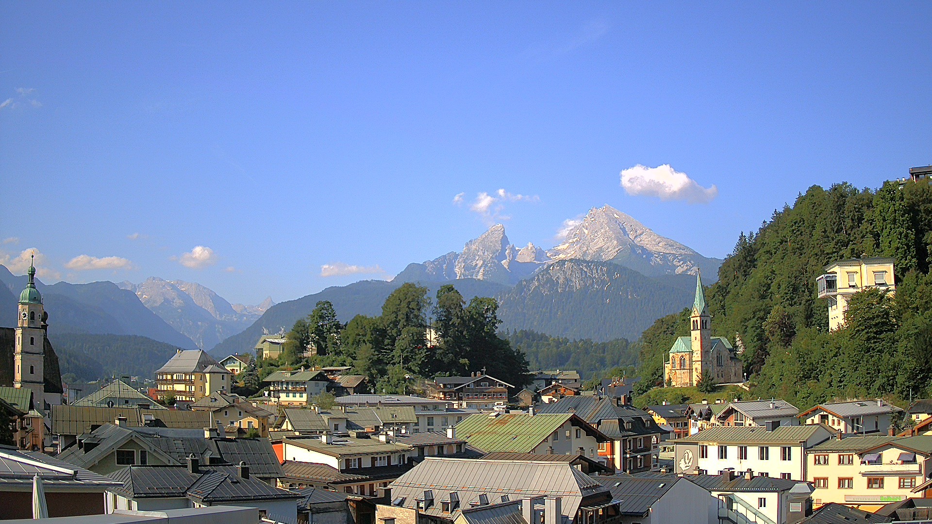 Archived image Webcam Berchtesgaden - City Centre