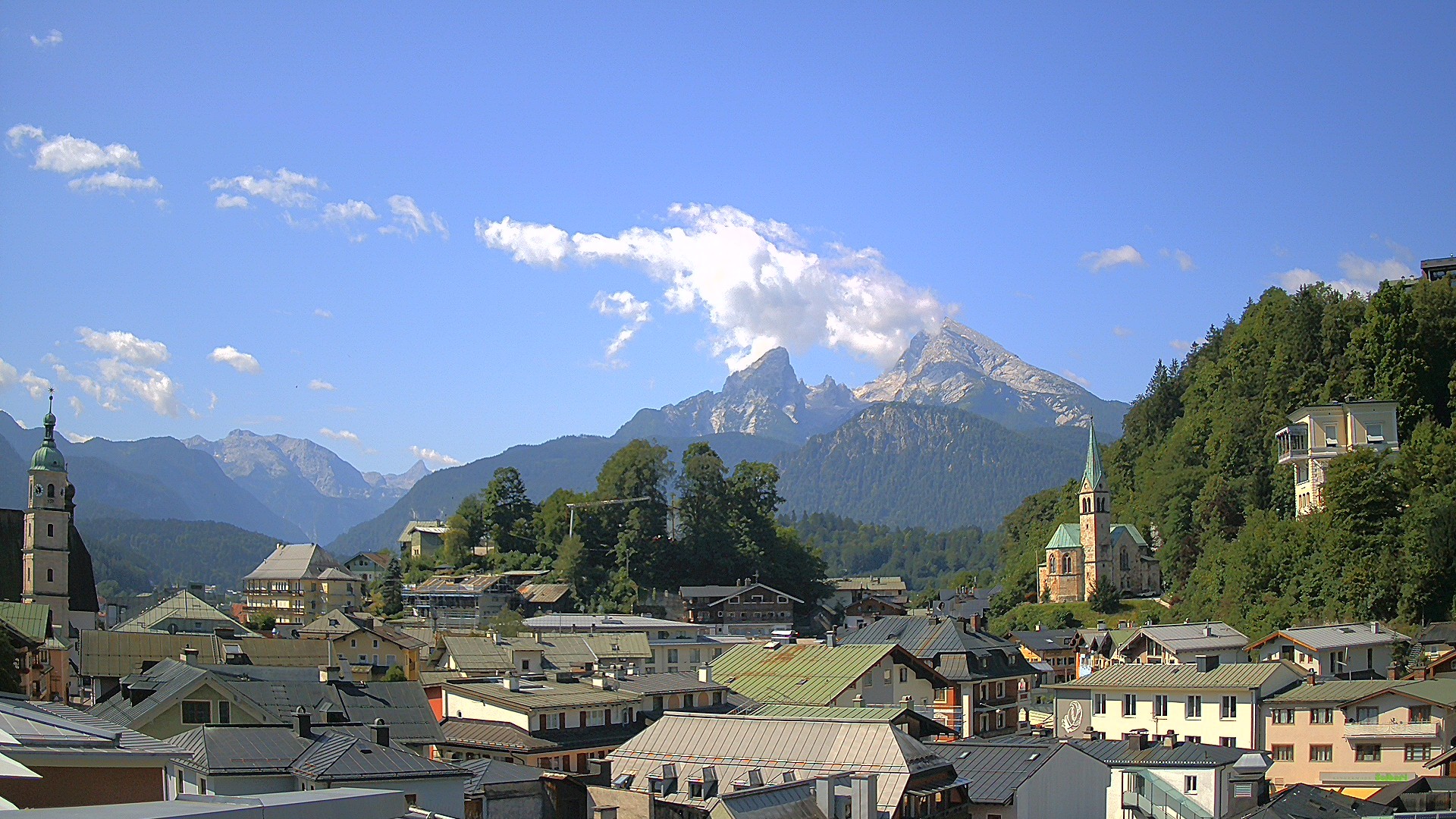 Archived image Webcam Berchtesgaden - City Centre