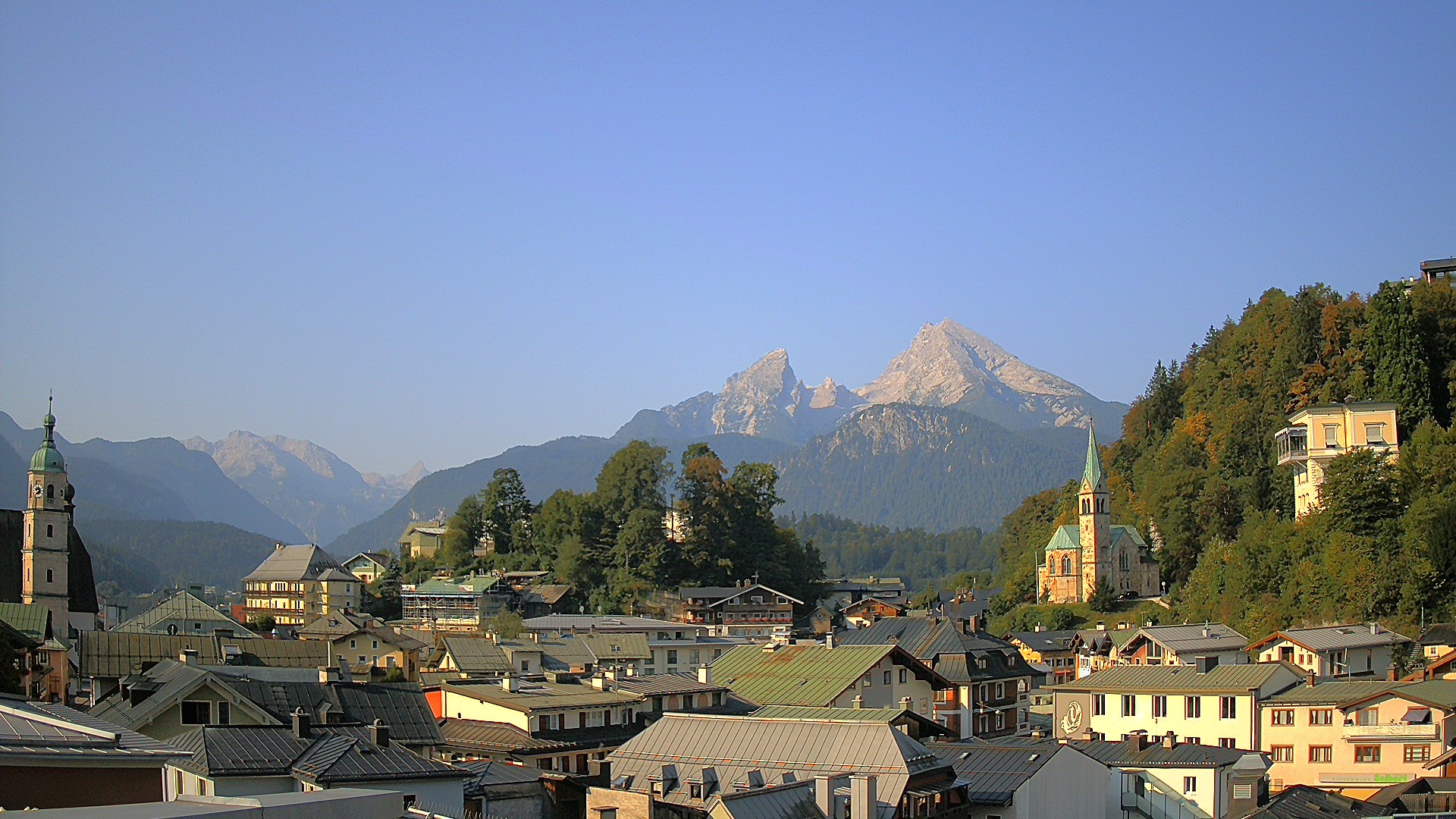 Archived image Webcam Berchtesgaden - City Centre