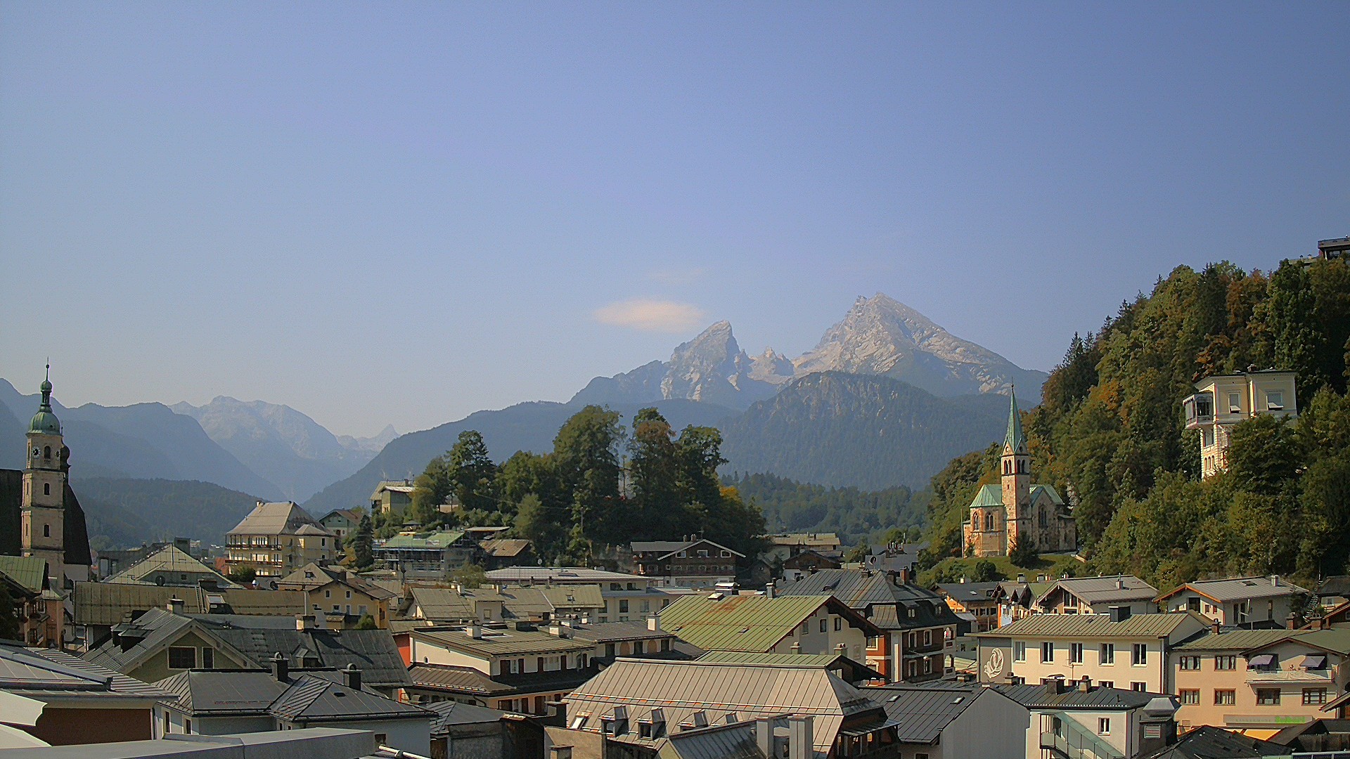 Archived image Webcam Berchtesgaden - City Centre