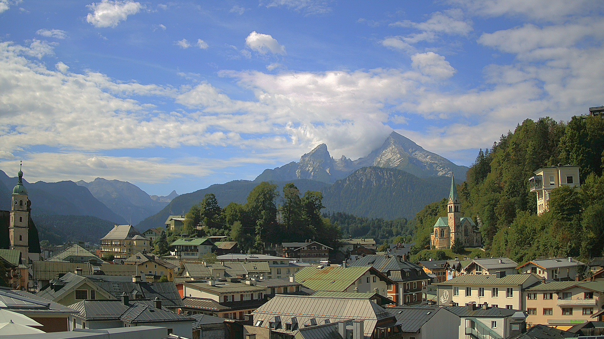 Archived image Webcam Berchtesgaden - City Centre
