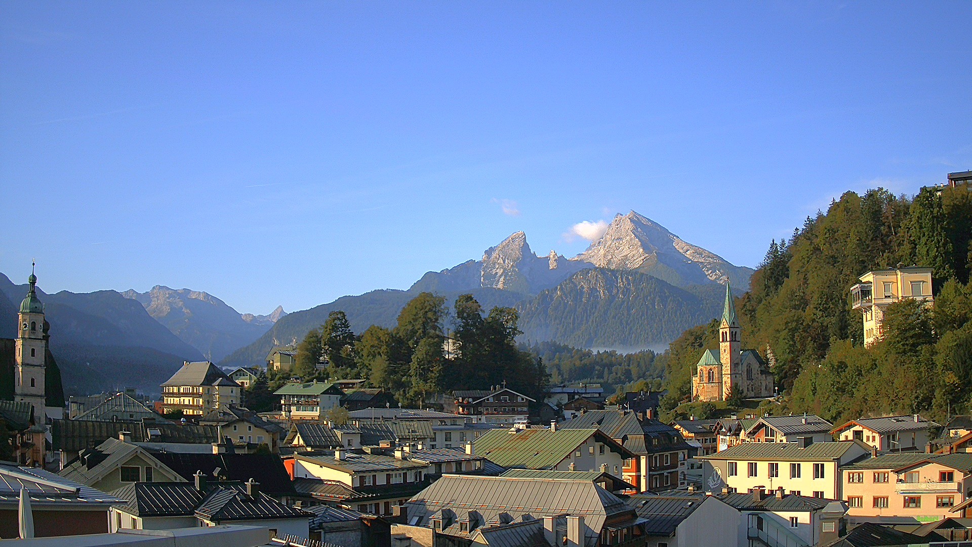 Archived image Webcam Berchtesgaden - City Centre