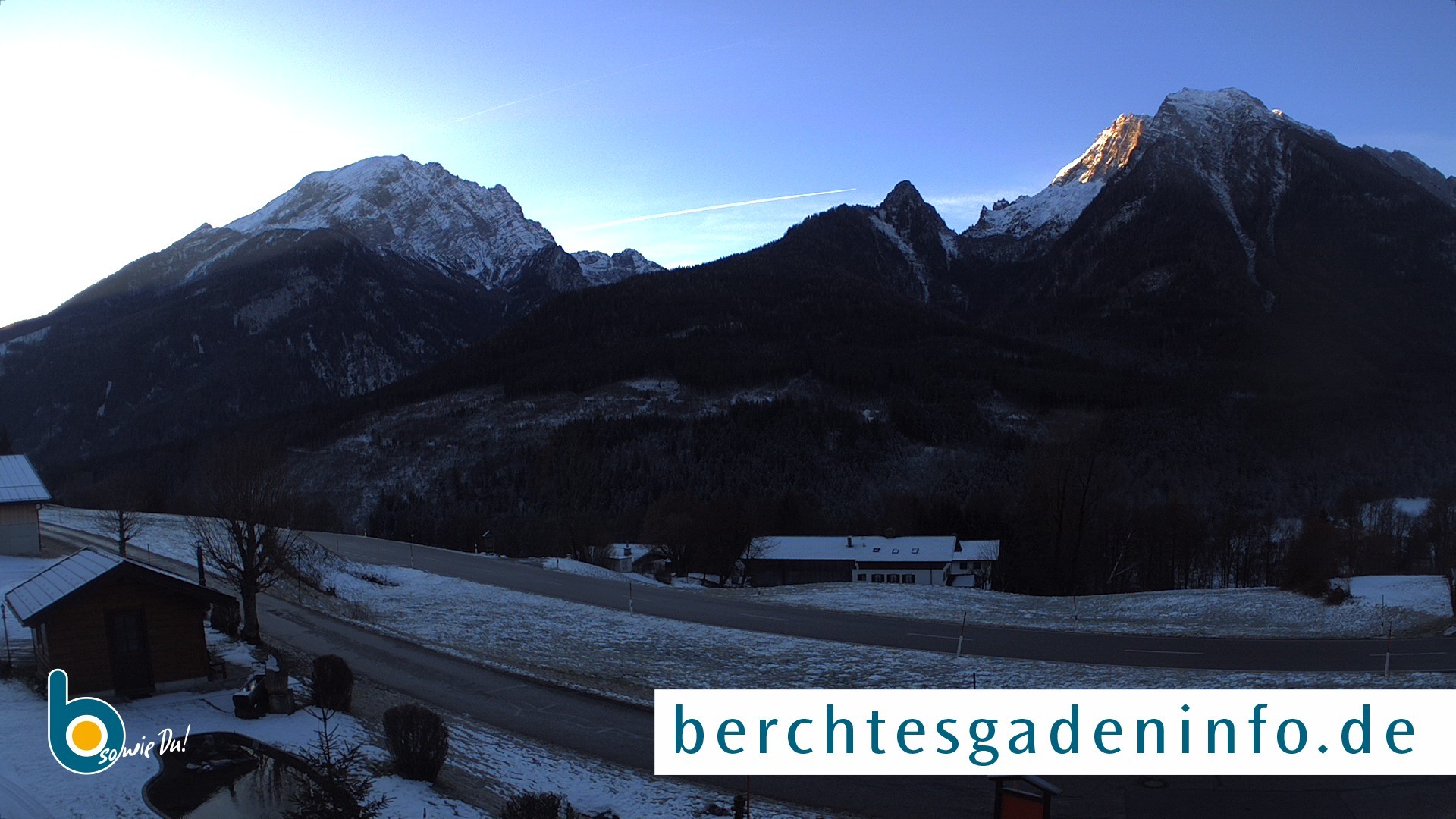 Archiv Foto Webcam Ramsau - Blick auf die Alpenstraße