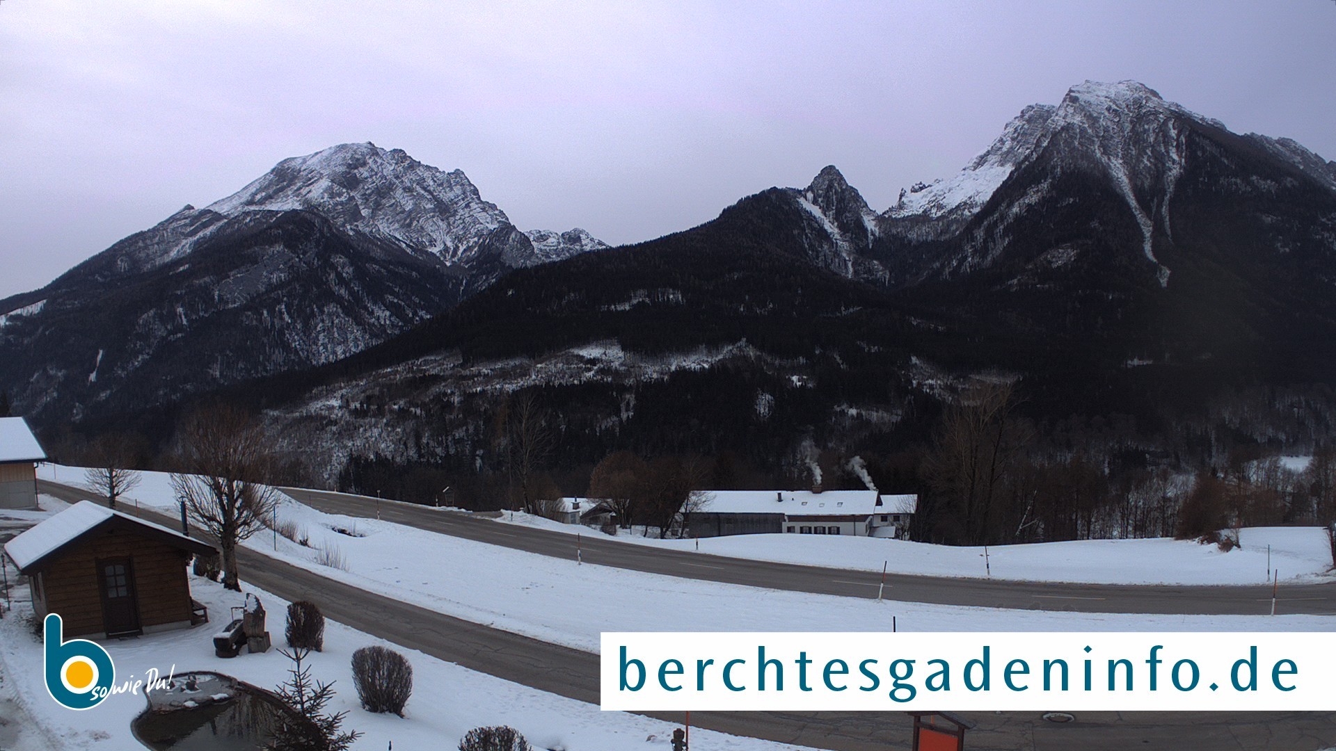 Archiv Foto Webcam Ramsau - Blick auf die Alpenstraße