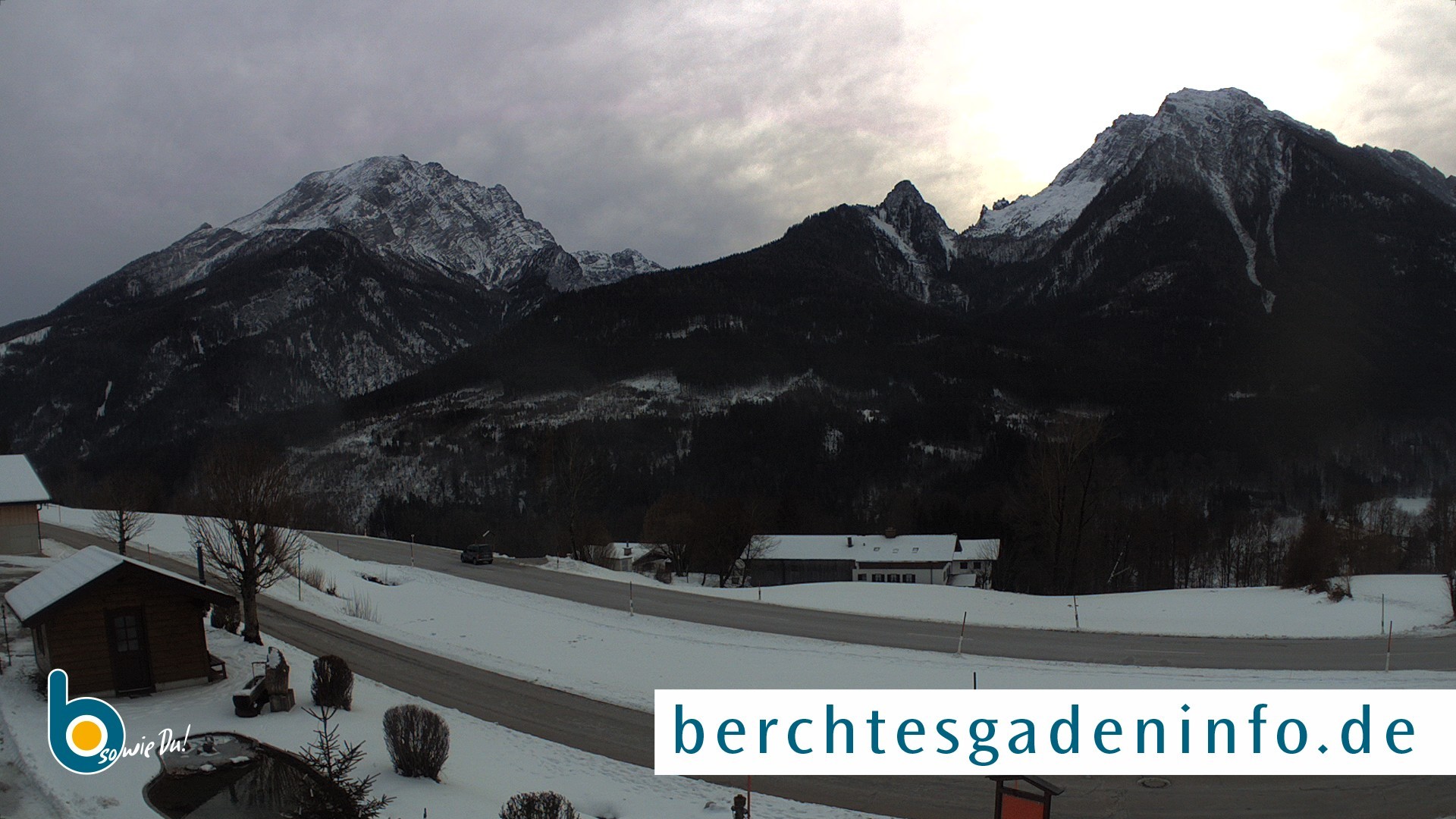 Archiv Foto Webcam Ramsau - Blick auf die Alpenstraße