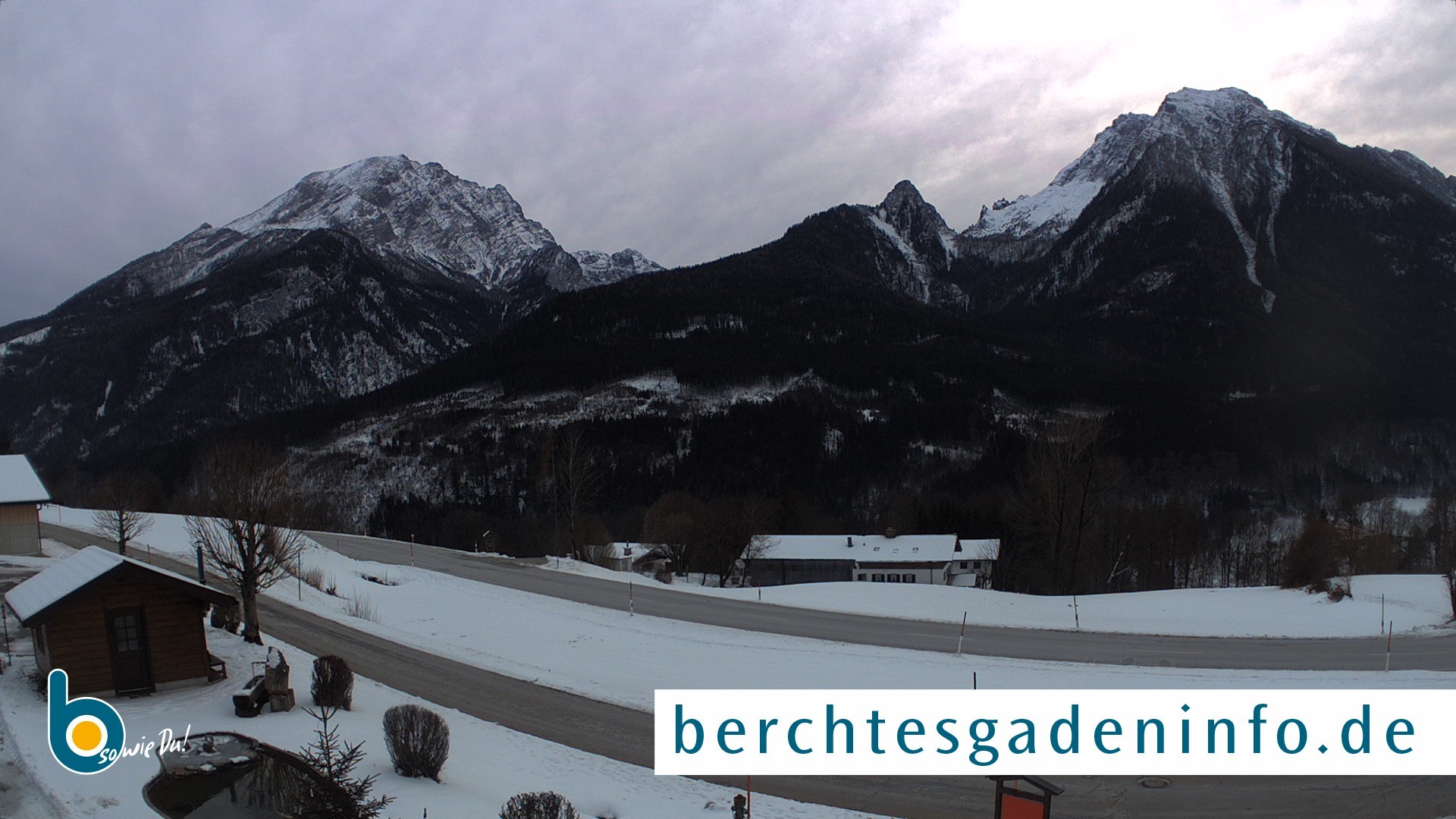Archiv Foto Webcam Ramsau - Blick auf die Alpenstraße