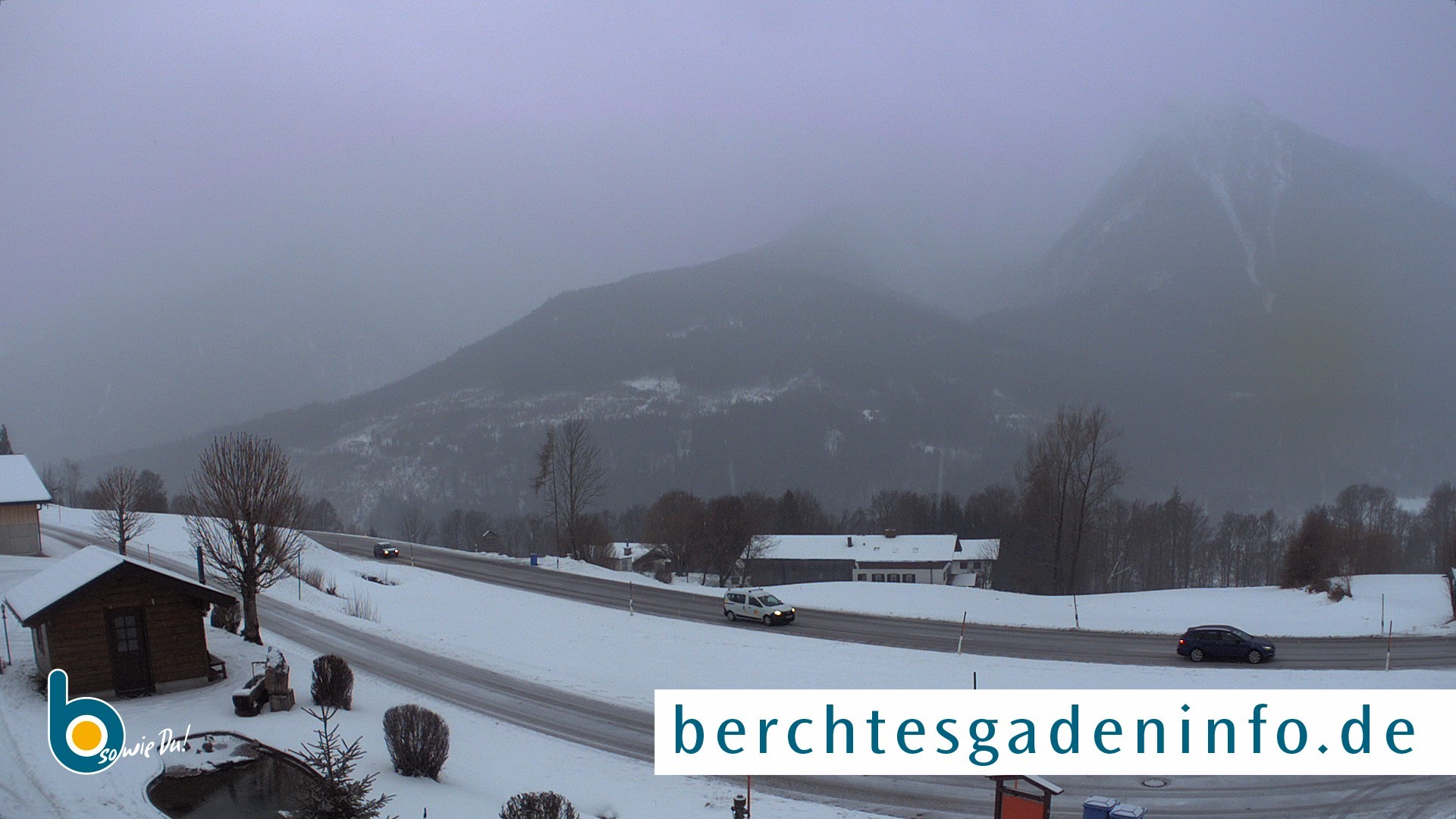Archiv Foto Webcam Ramsau - Blick auf die Alpenstraße