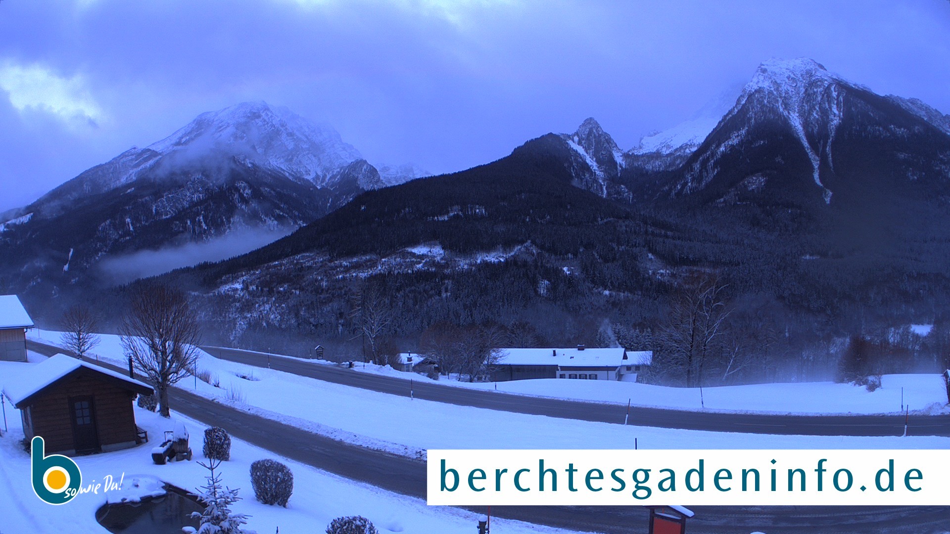 Archiv Foto Webcam Ramsau - Blick auf die Alpenstraße