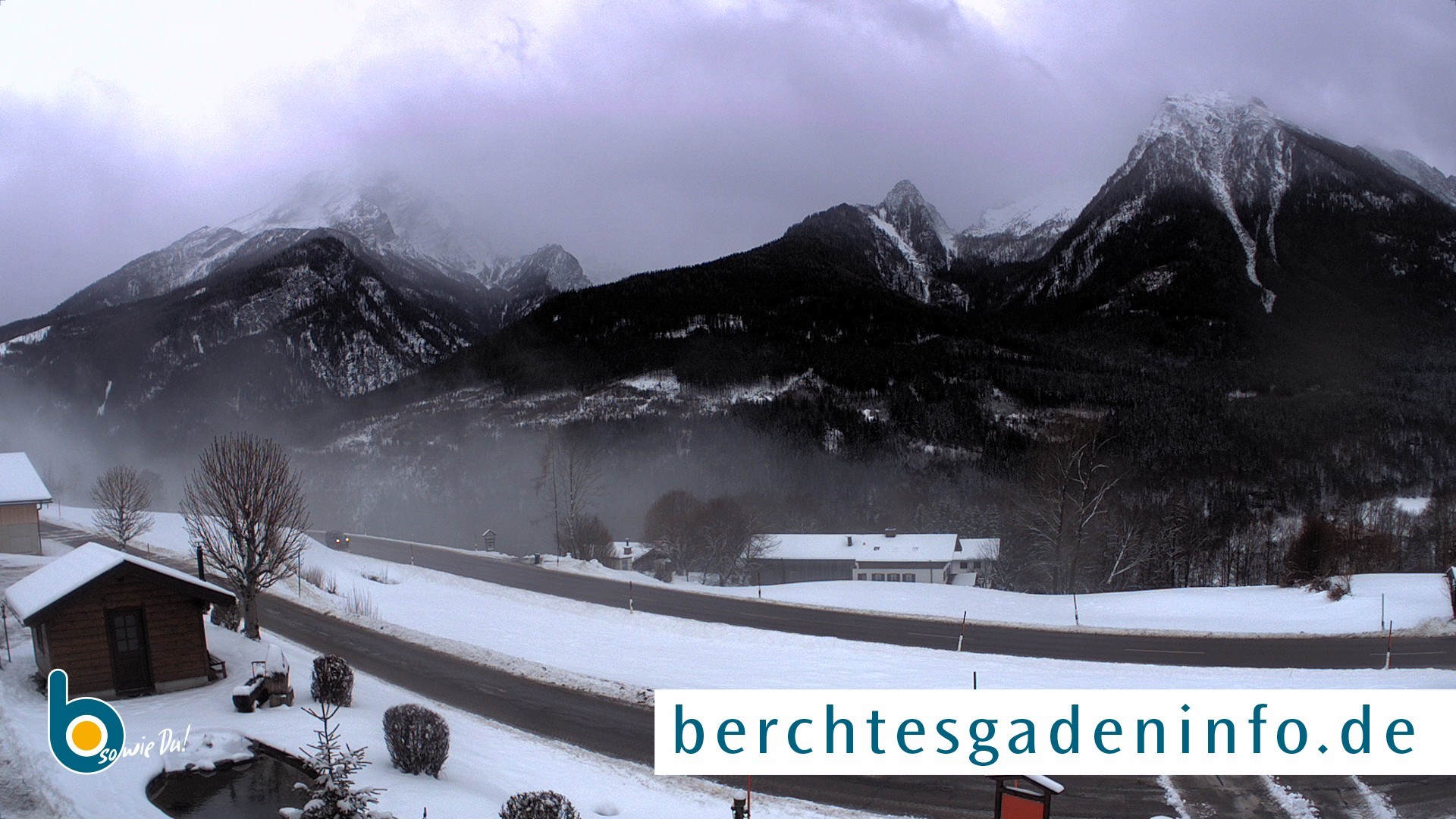 Archiv Foto Webcam Ramsau - Blick auf die Alpenstraße