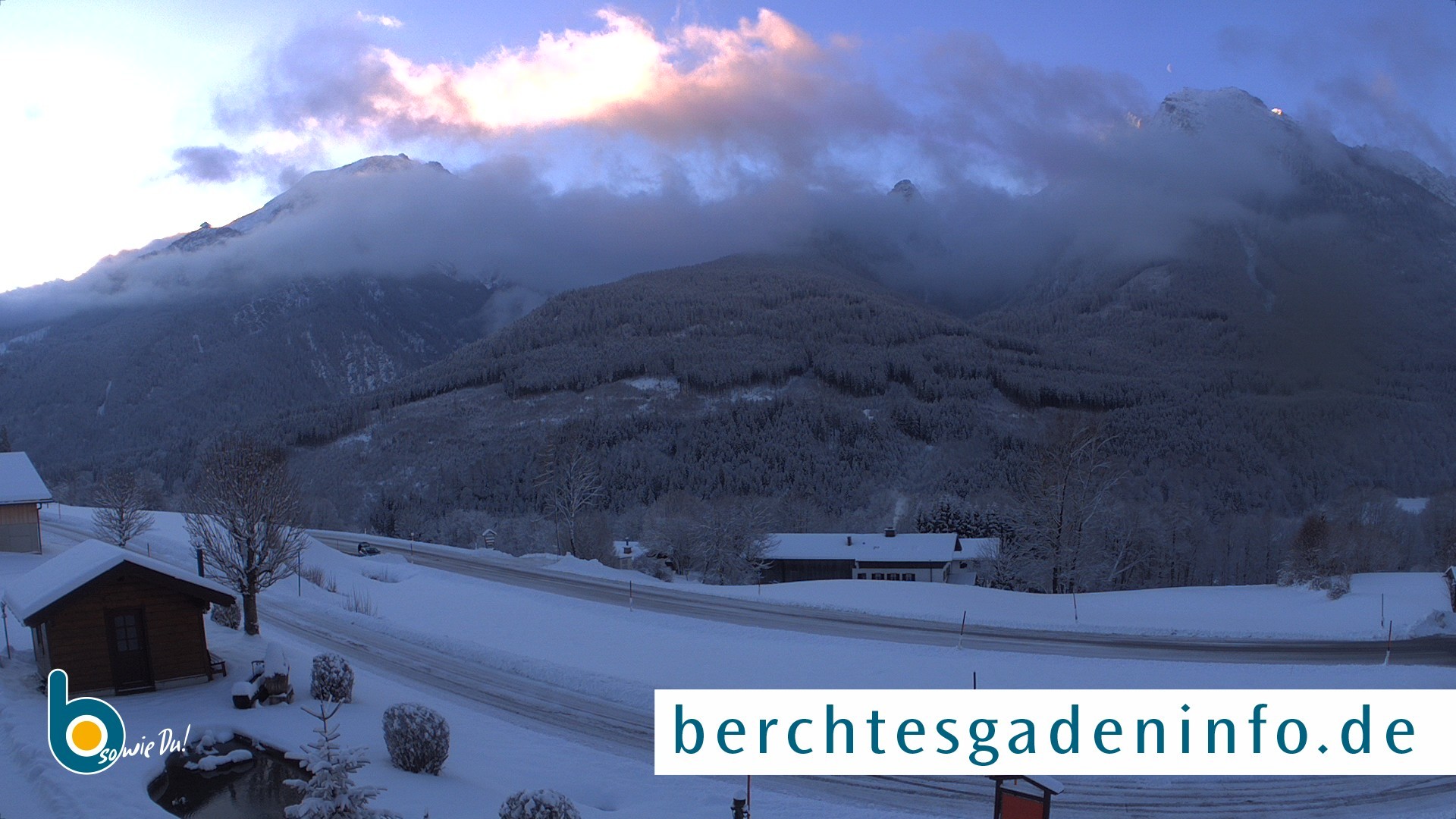 Archiv Foto Webcam Ramsau - Blick auf die Alpenstraße