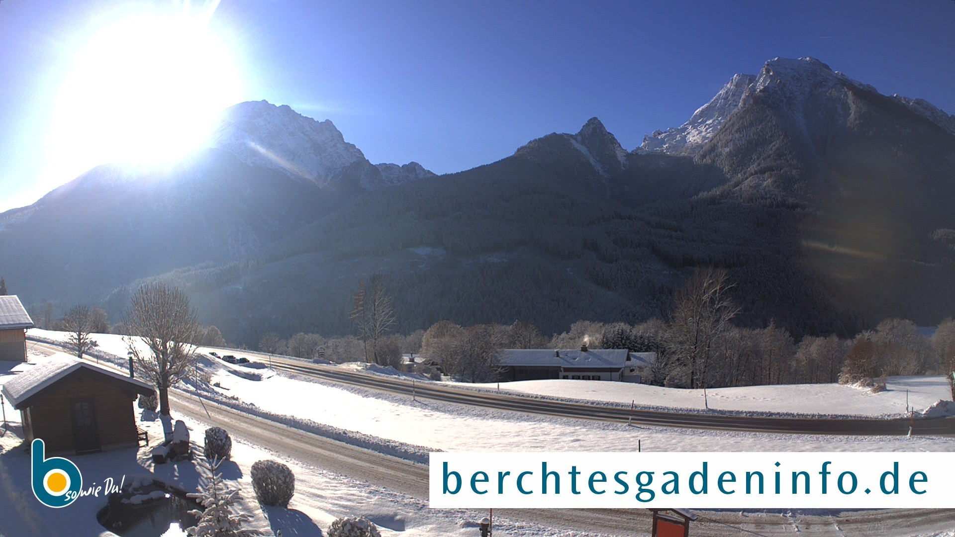 Archiv Foto Webcam Ramsau - Blick auf die Alpenstraße