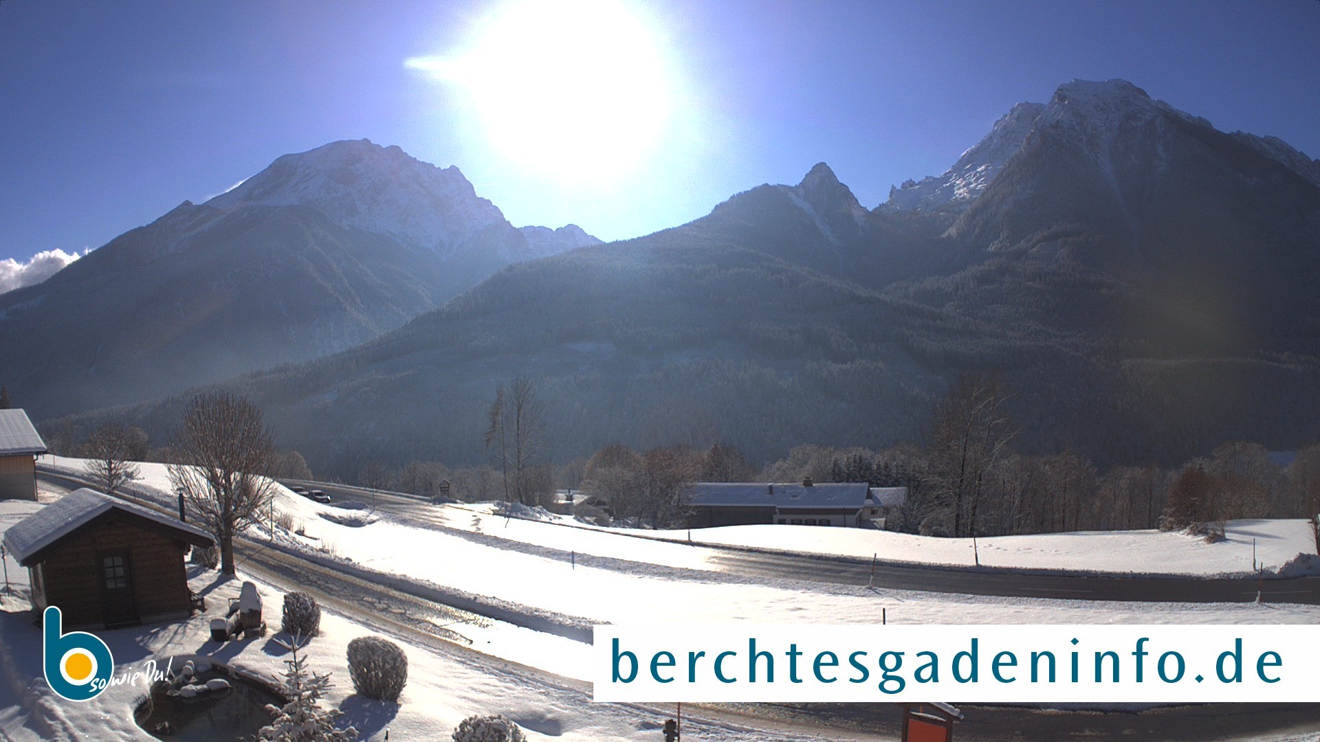 Archiv Foto Webcam Ramsau - Blick auf die Alpenstraße