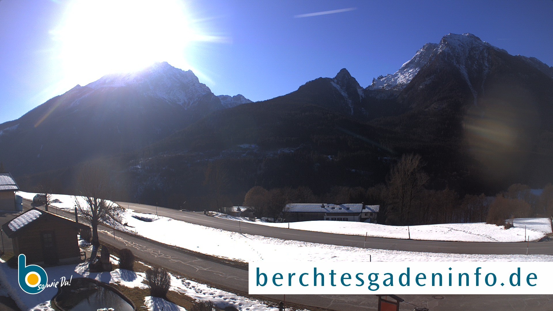 Archiv Foto Webcam Ramsau - Blick auf die Alpenstraße