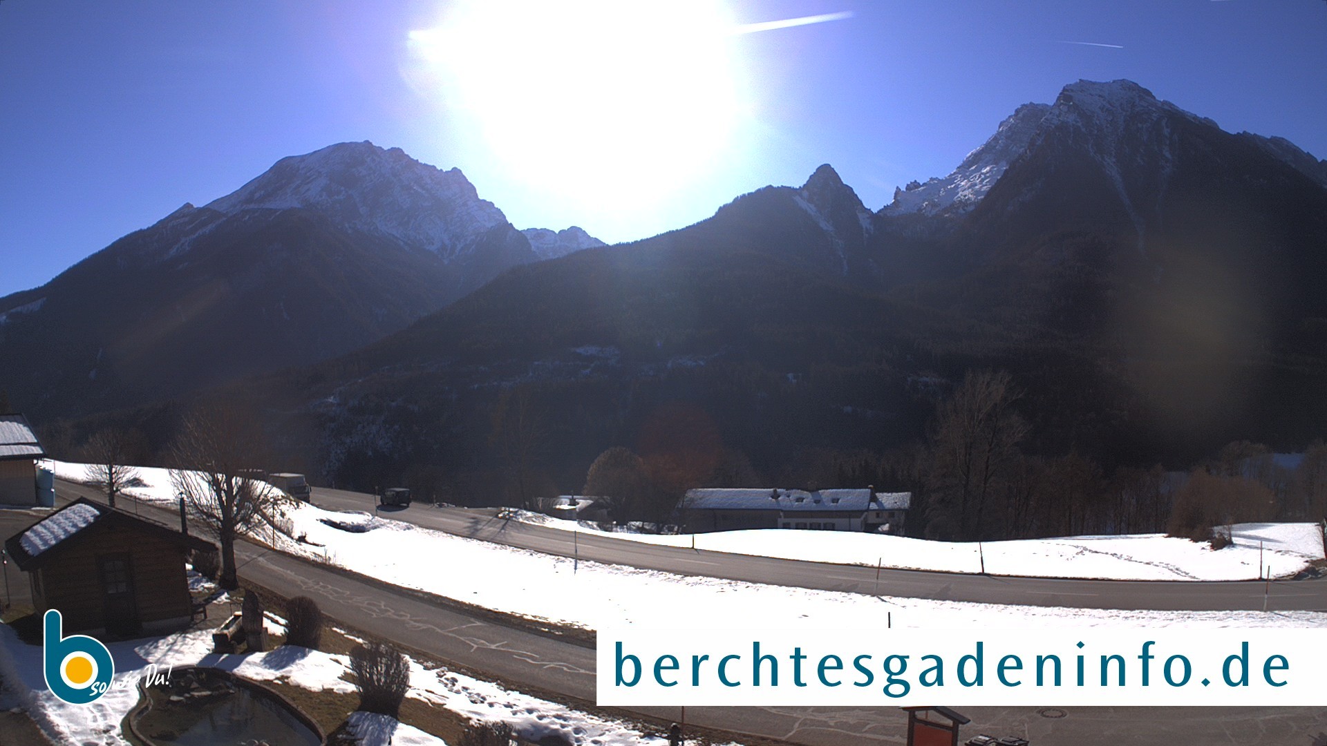 Archiv Foto Webcam Ramsau - Blick auf die Alpenstraße