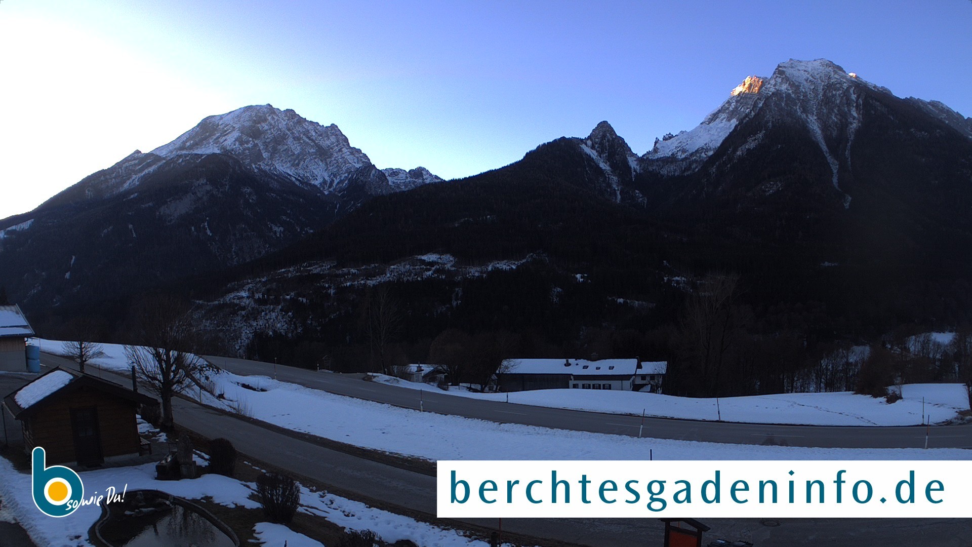 Archiv Foto Webcam Ramsau - Blick auf die Alpenstraße