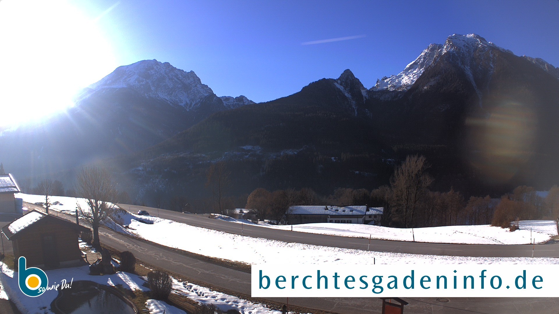 Archiv Foto Webcam Ramsau - Blick auf die Alpenstraße