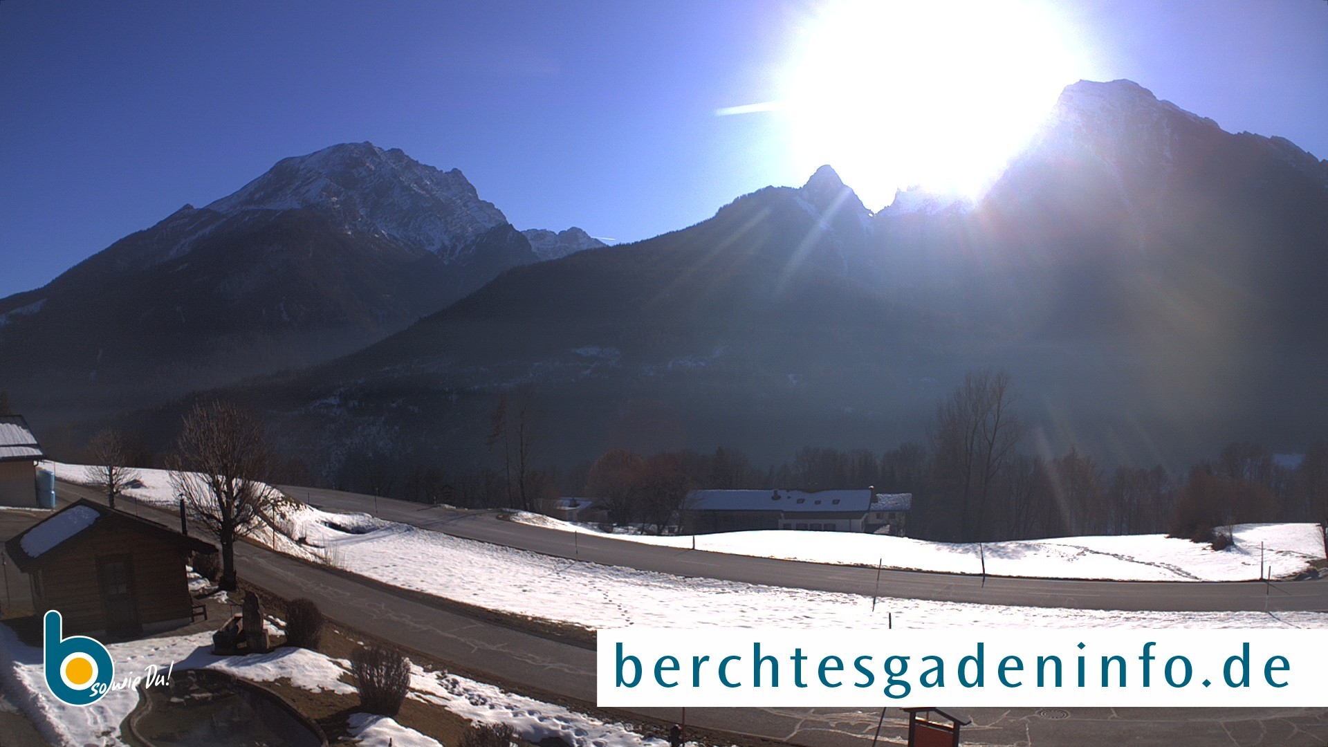 Archiv Foto Webcam Ramsau - Blick auf die Alpenstraße