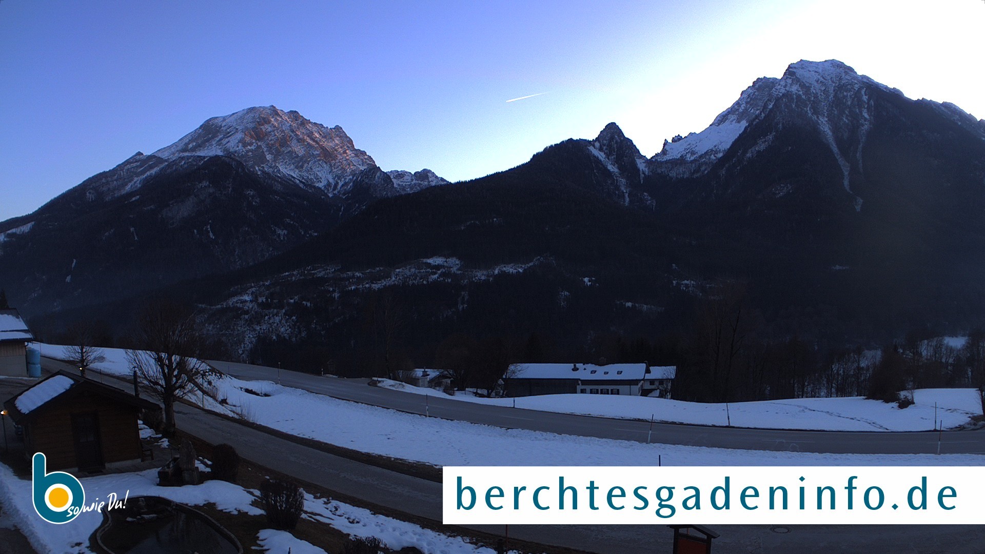 Archiv Foto Webcam Ramsau - Blick auf die Alpenstraße