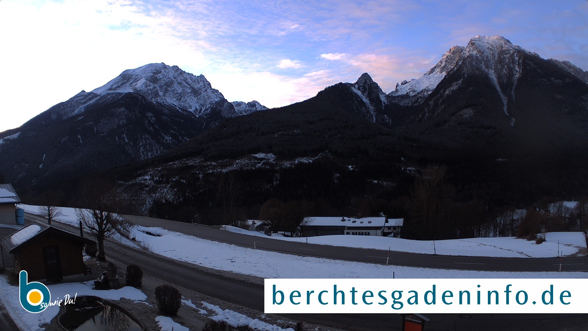 Archiv Foto Webcam Ramsau - Blick auf die Alpenstraße