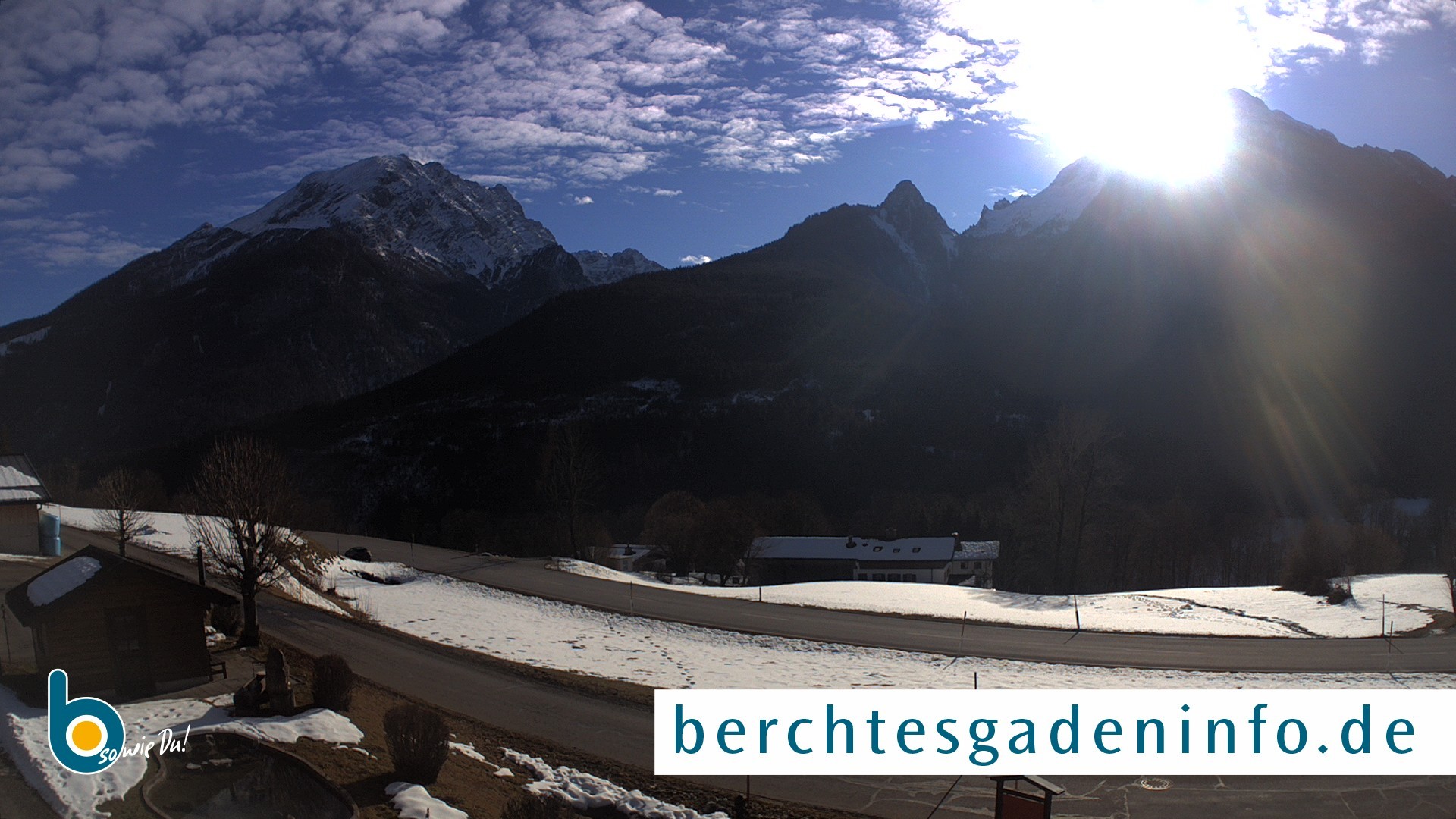 Archiv Foto Webcam Ramsau - Blick auf die Alpenstraße