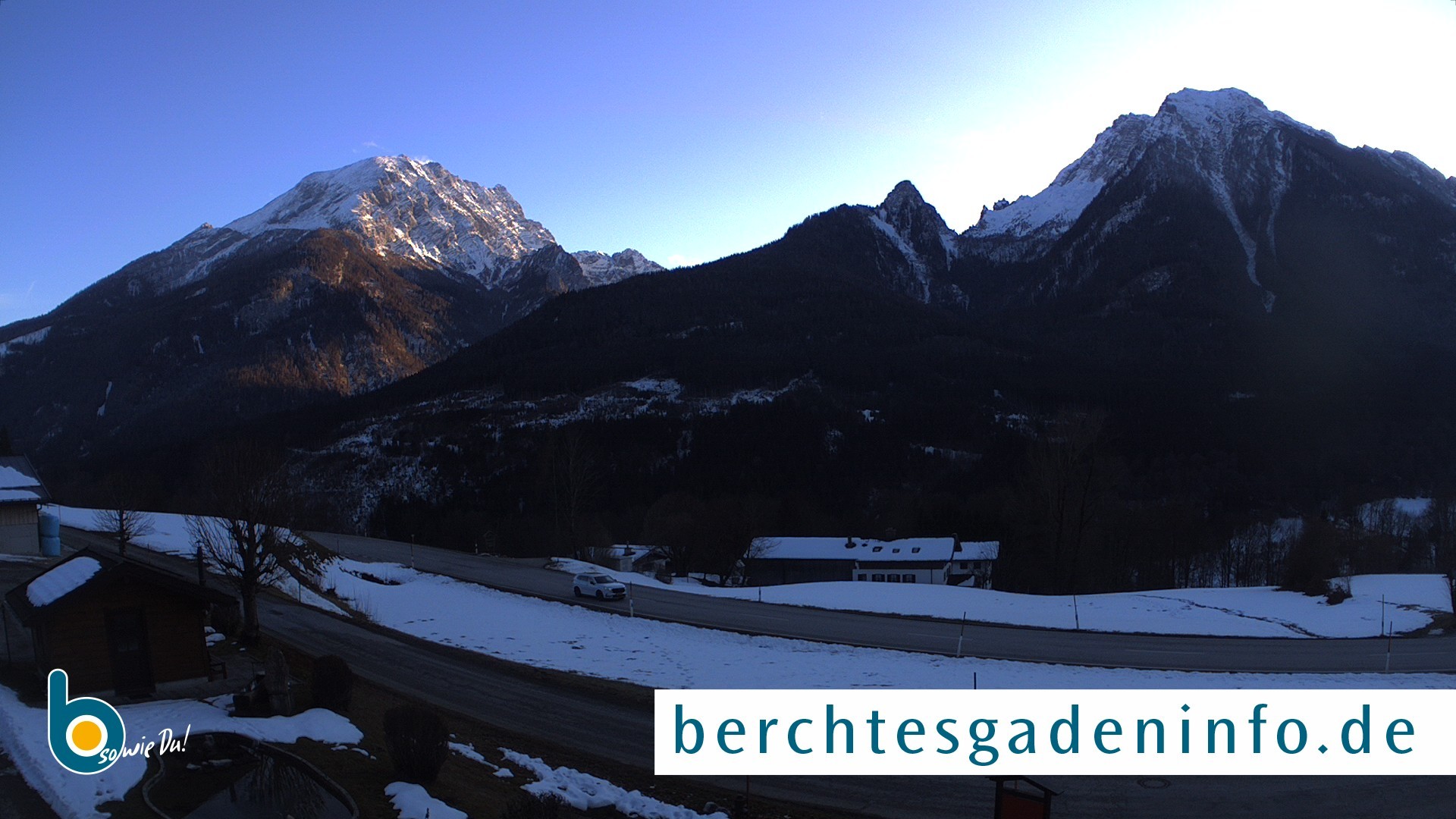 Archiv Foto Webcam Ramsau - Blick auf die Alpenstraße