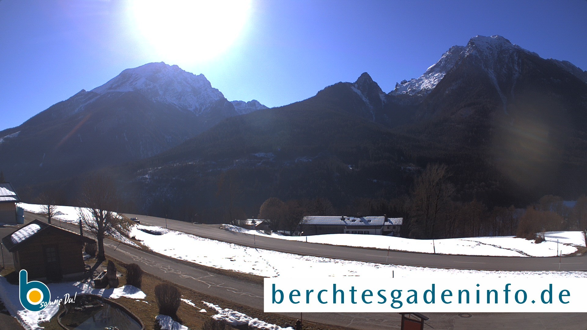 Archiv Foto Webcam Ramsau - Blick auf die Alpenstraße