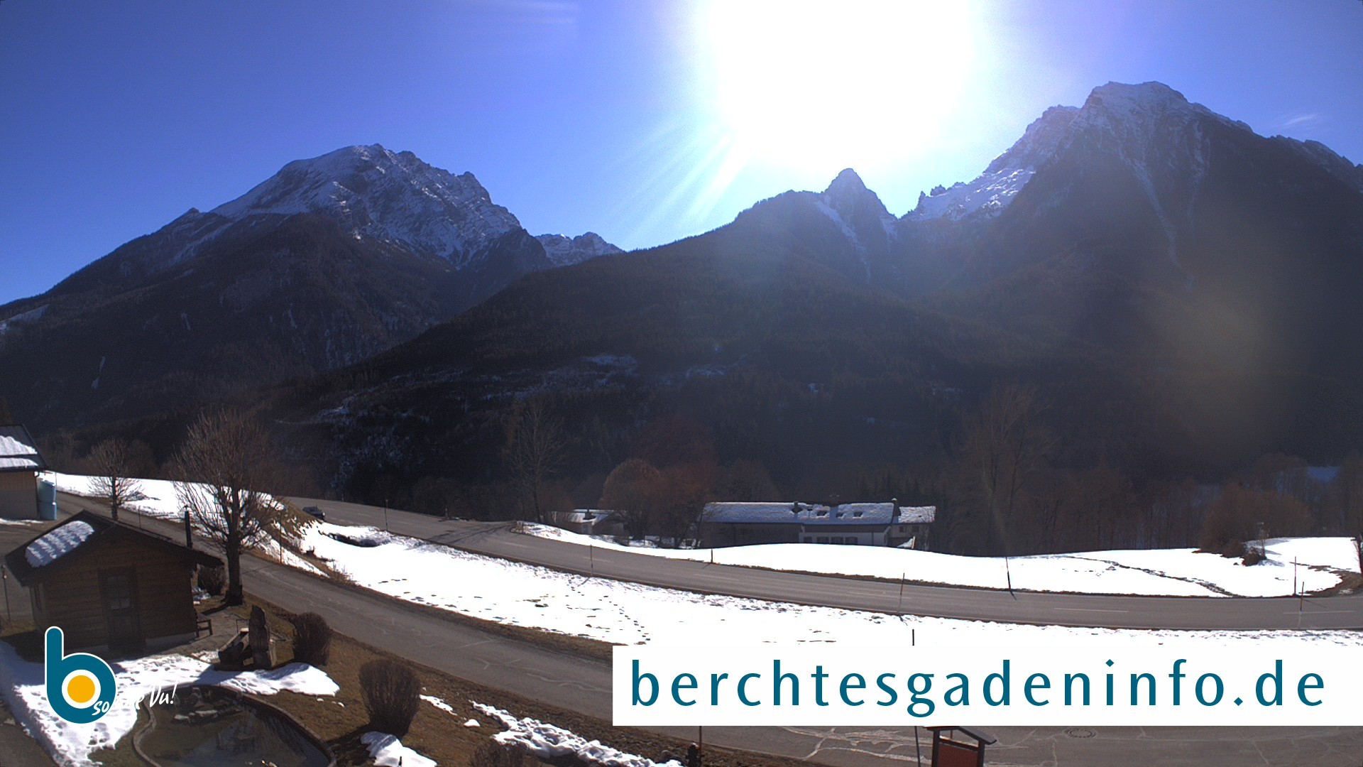Archiv Foto Webcam Ramsau - Blick auf die Alpenstraße