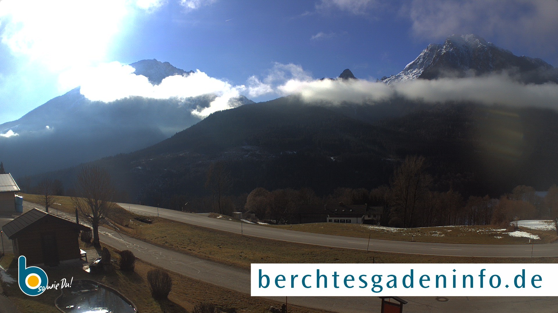 Archiv Foto Webcam Ramsau - Blick auf die Alpenstraße