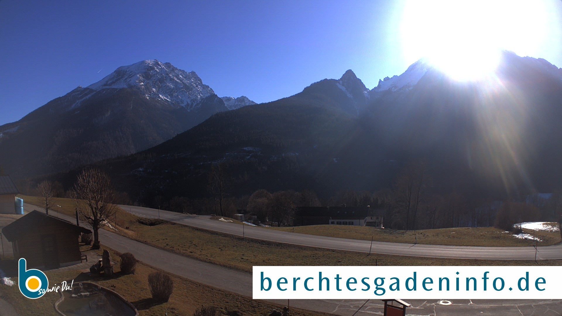 Archiv Foto Webcam Ramsau - Blick auf die Alpenstraße