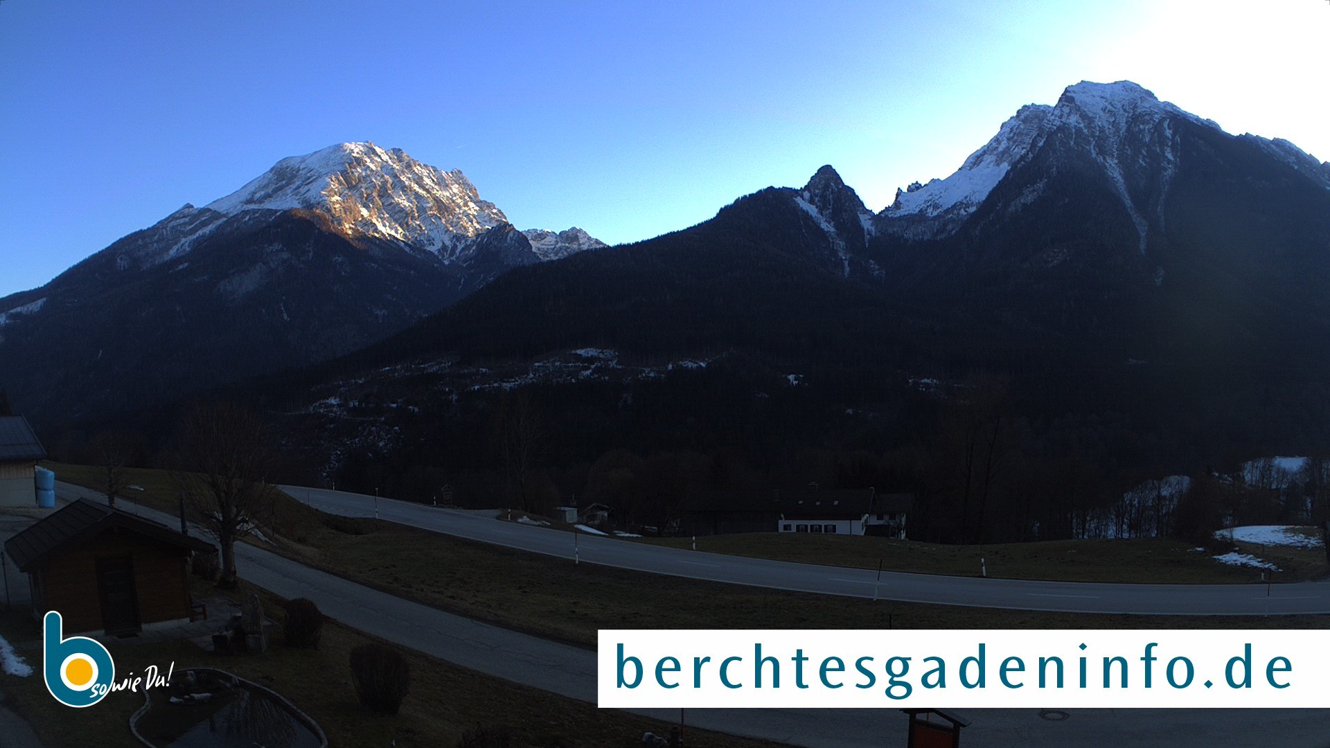 Archiv Foto Webcam Ramsau - Blick auf die Alpenstraße