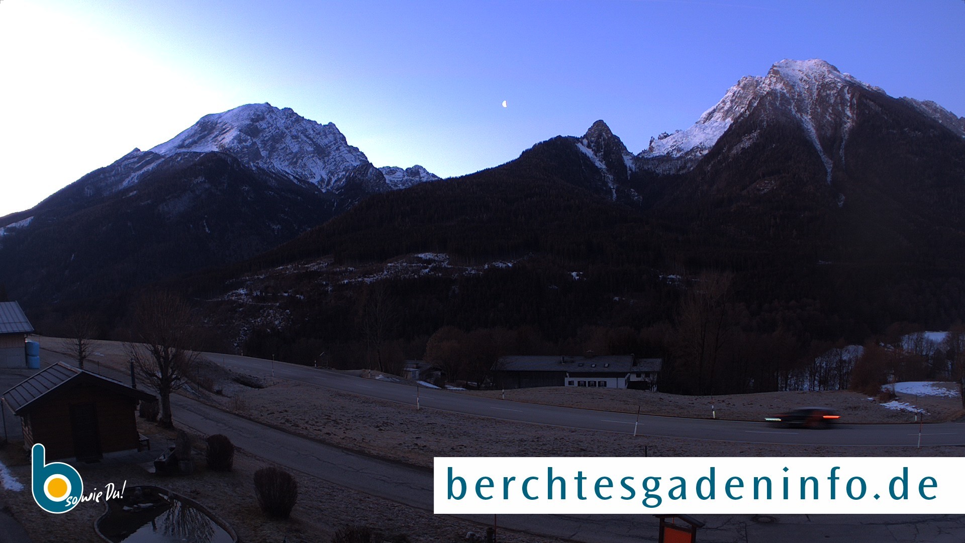 Archiv Foto Webcam Ramsau - Blick auf die Alpenstraße