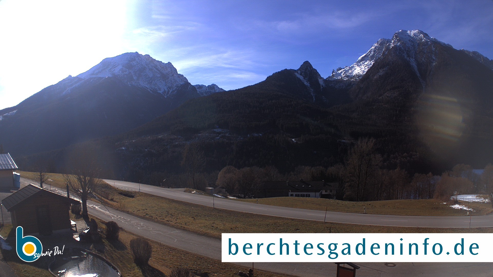 Archiv Foto Webcam Ramsau - Blick auf die Alpenstraße