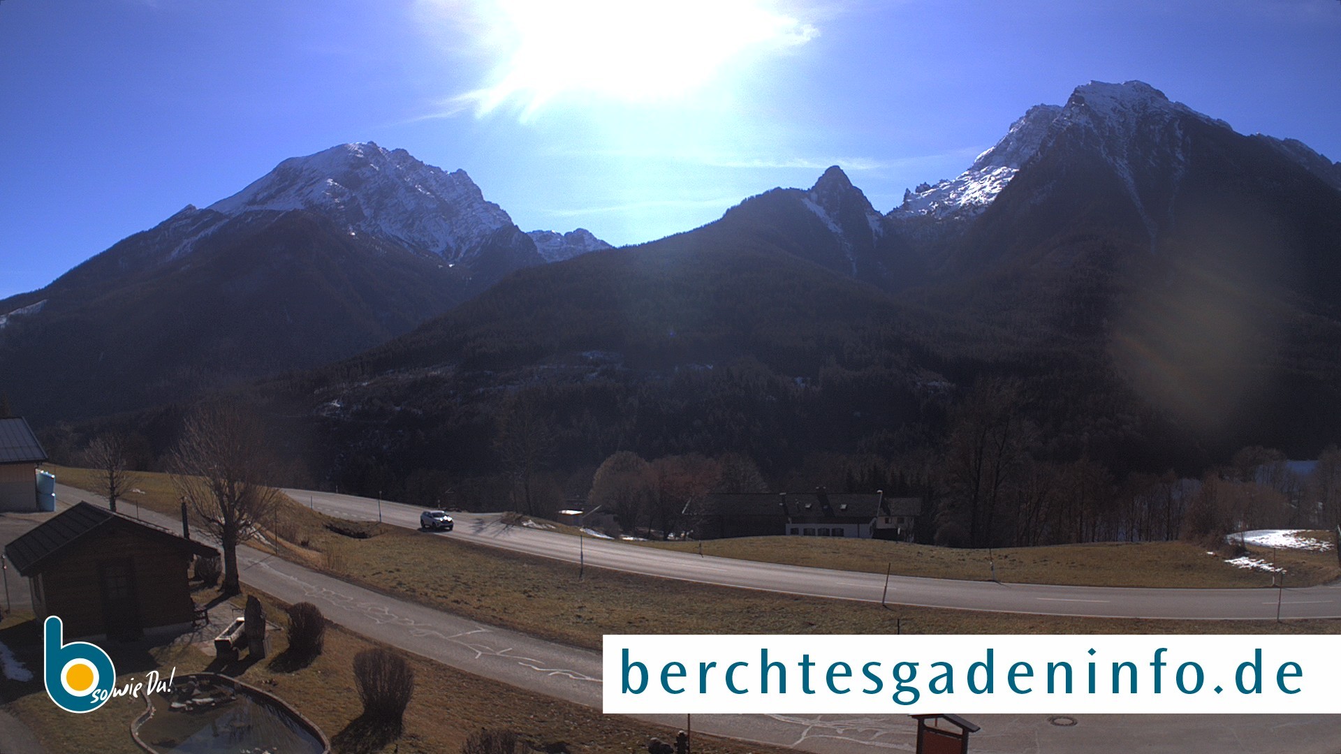 Archiv Foto Webcam Ramsau - Blick auf die Alpenstraße