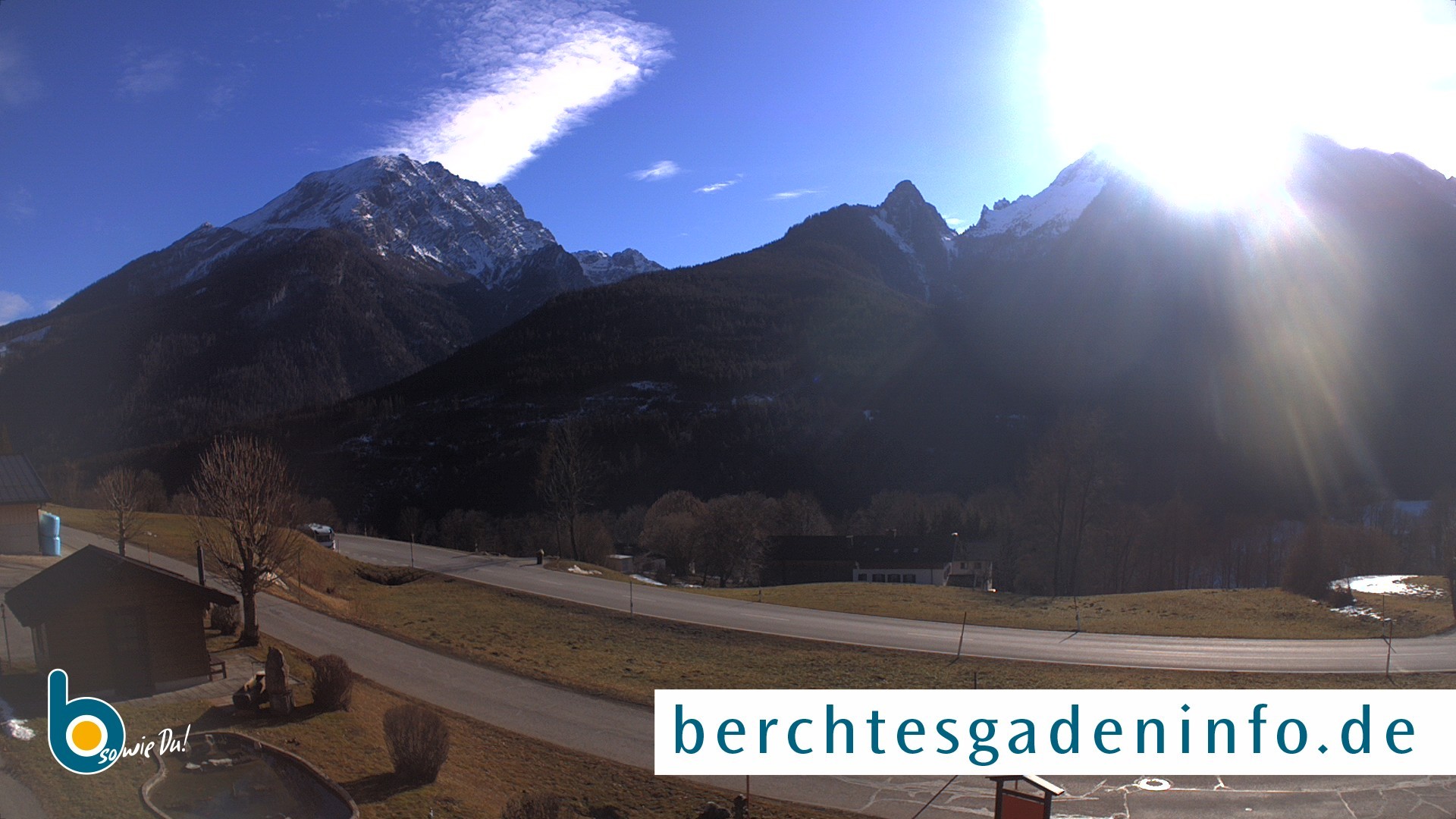 Archiv Foto Webcam Ramsau - Blick auf die Alpenstraße