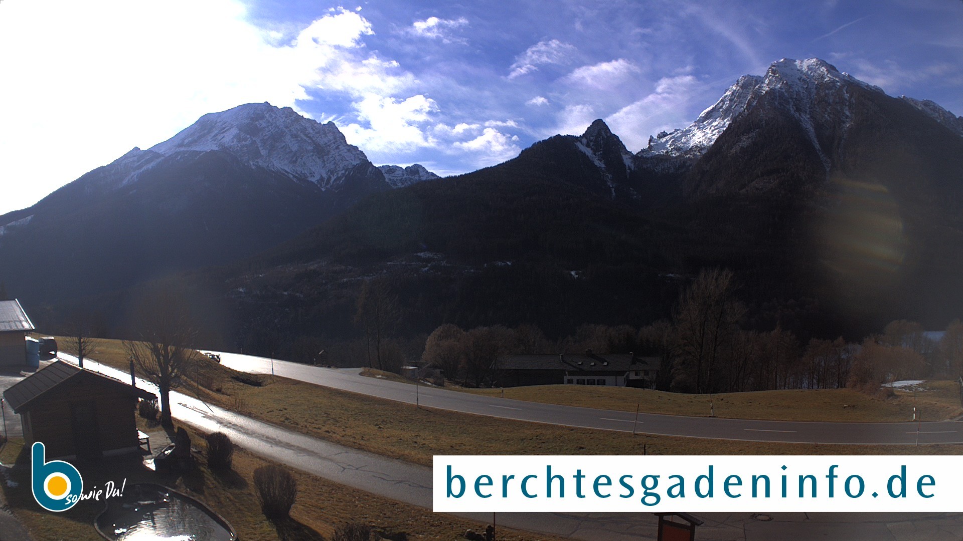 Archiv Foto Webcam Ramsau - Blick auf die Alpenstraße