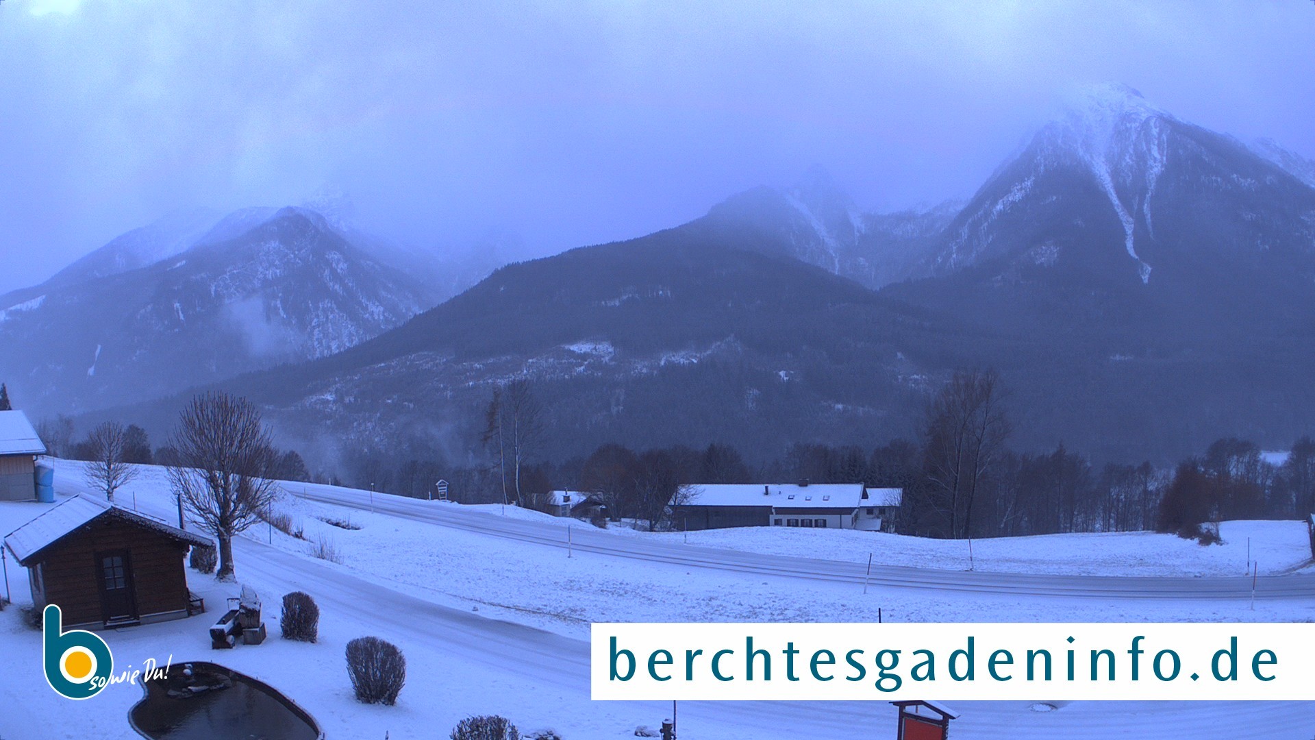Archiv Foto Webcam Ramsau - Blick auf die Alpenstraße