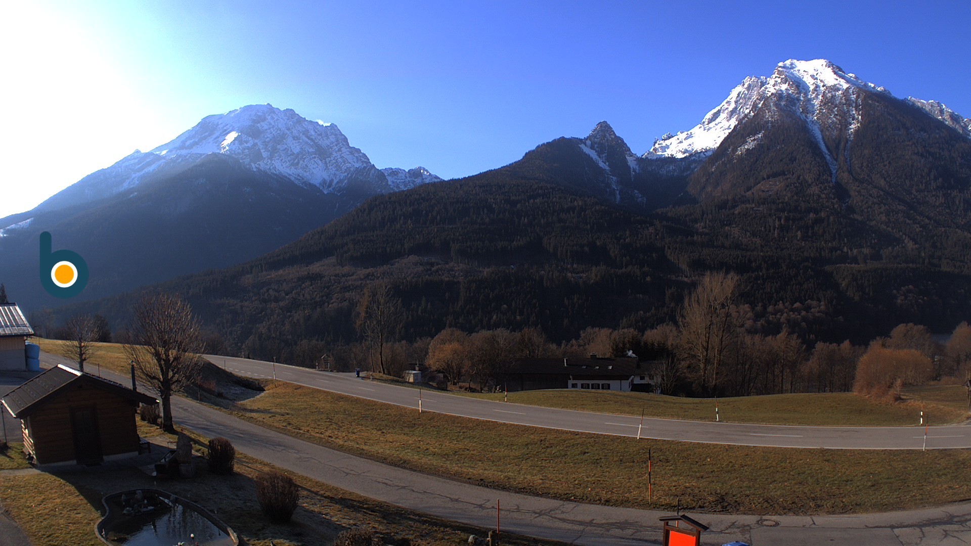 Archiv Foto Webcam Ramsau - Blick auf die Alpenstraße