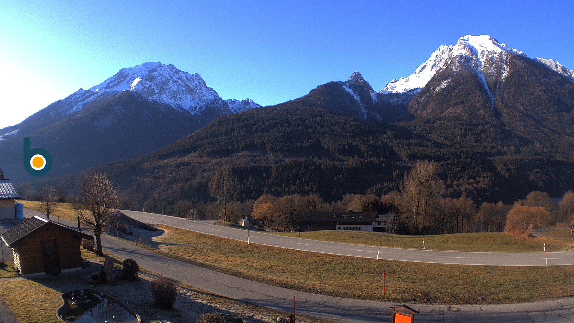Archiv Foto Webcam Ramsau - Blick auf die Alpenstraße