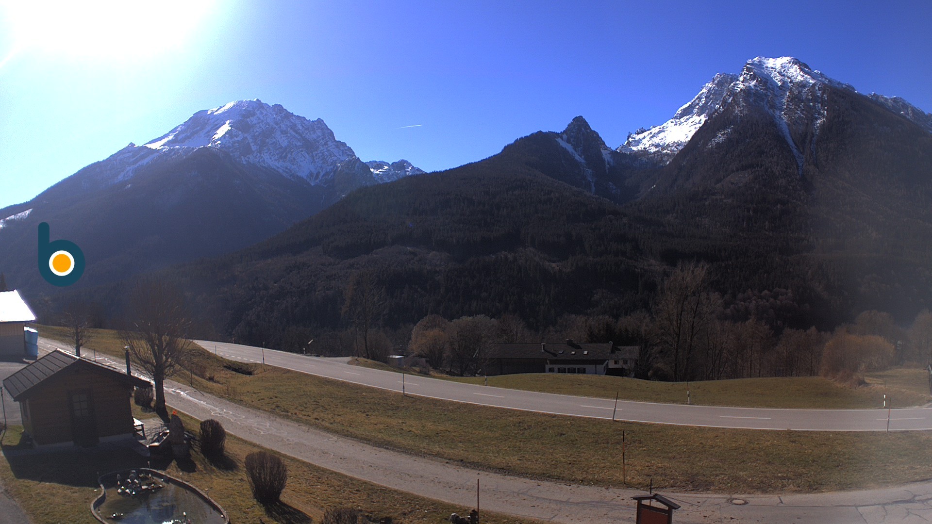 Archiv Foto Webcam Ramsau - Blick auf die Alpenstraße