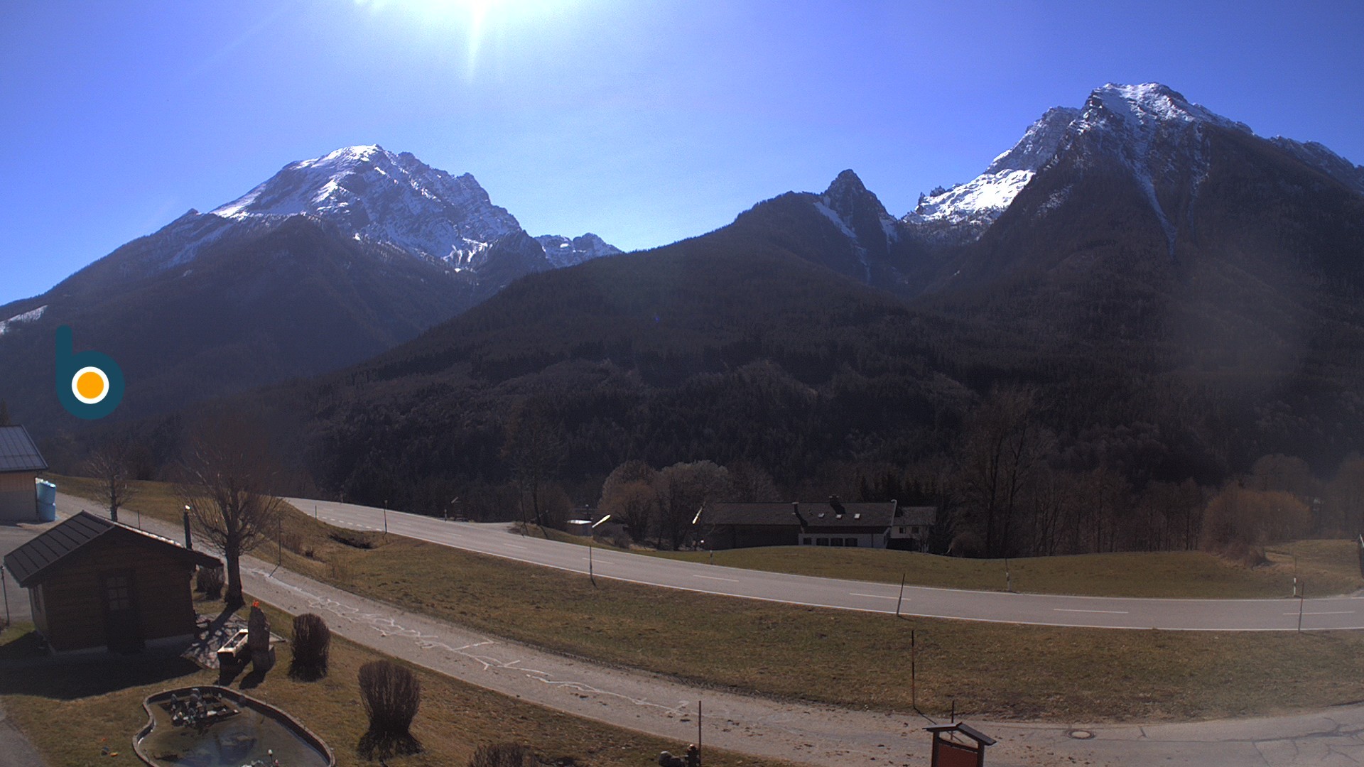 Archiv Foto Webcam Ramsau - Blick auf die Alpenstraße