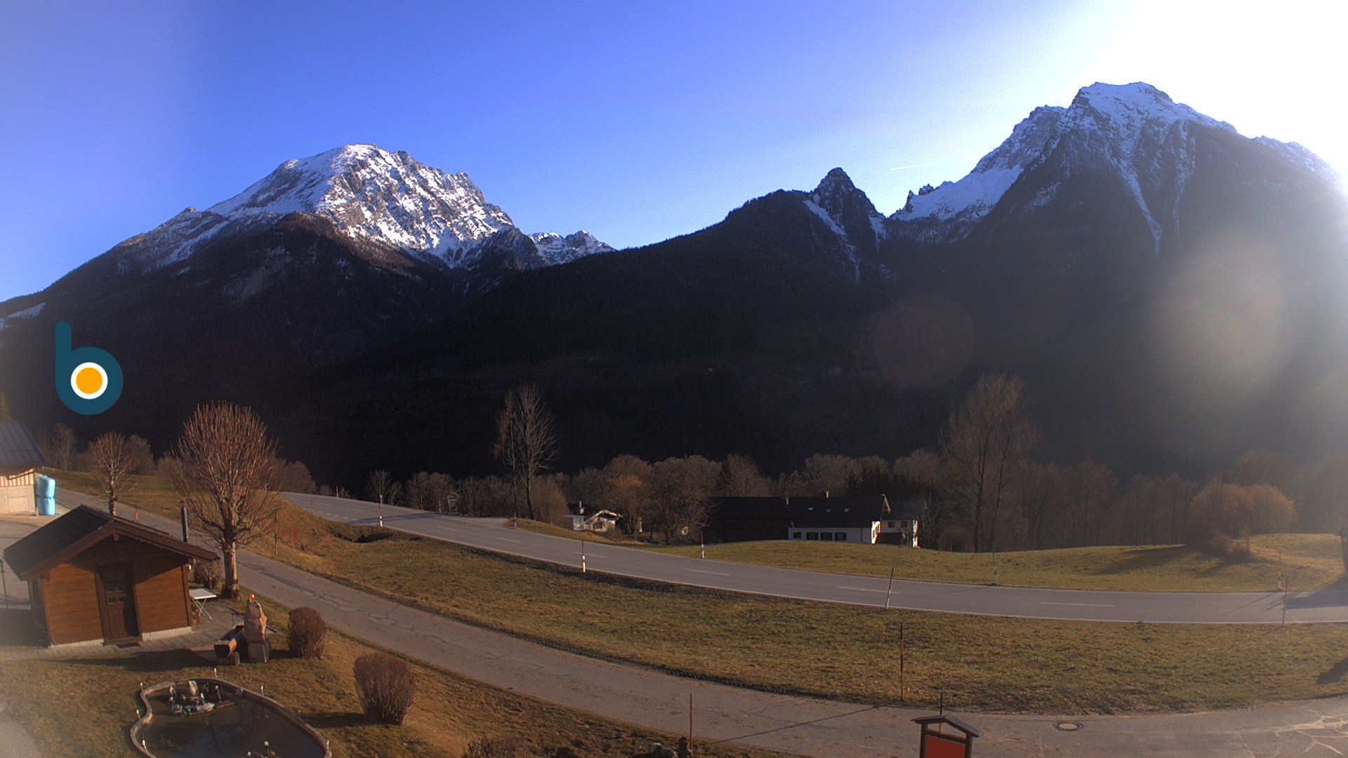 Archiv Foto Webcam Ramsau - Blick auf die Alpenstraße