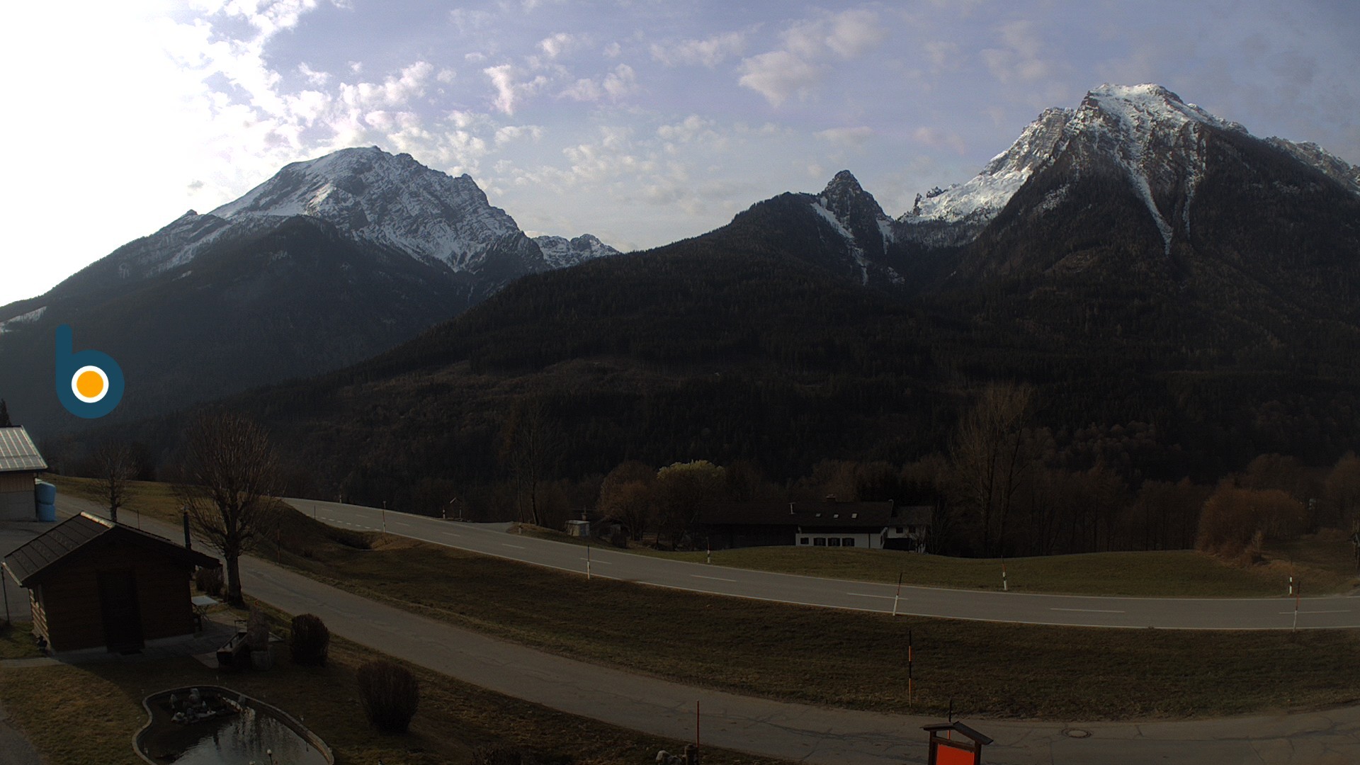 Archiv Foto Webcam Ramsau - Blick auf die Alpenstraße