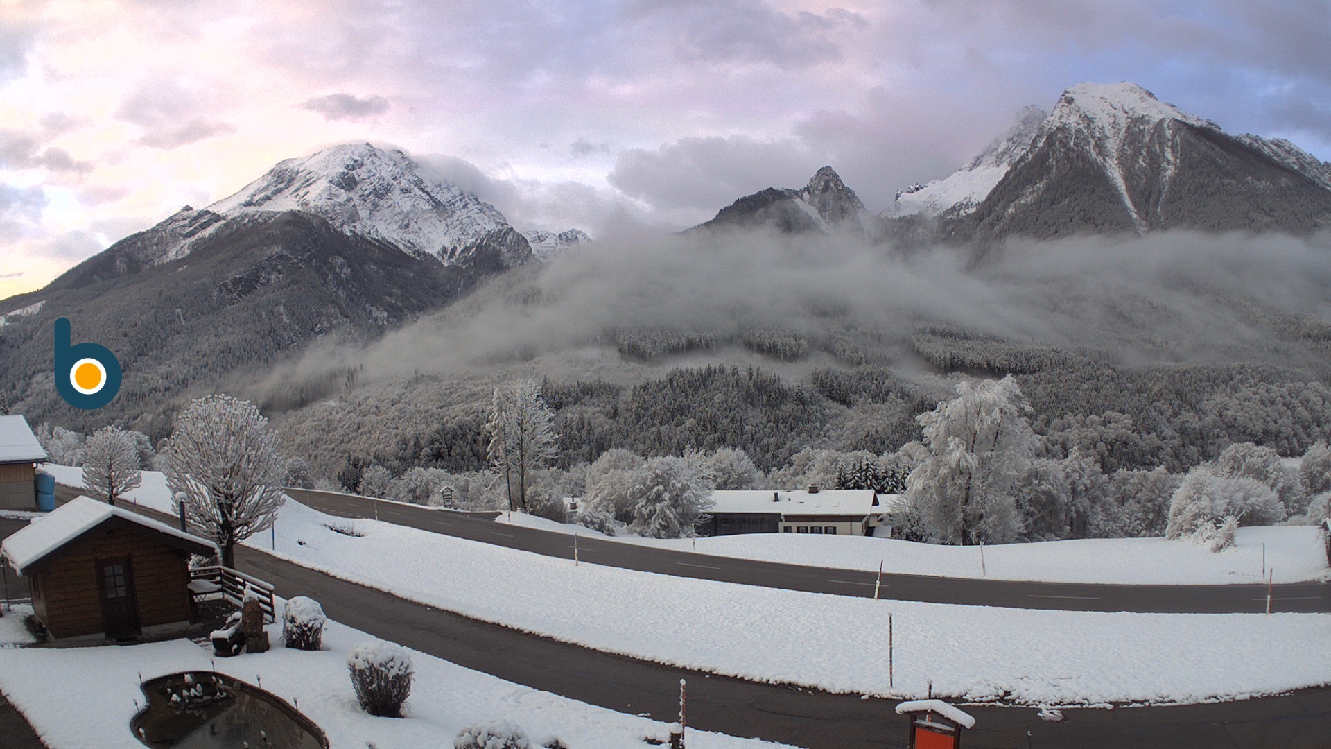 Archiv Foto Webcam Ramsau - Blick auf die Alpenstraße