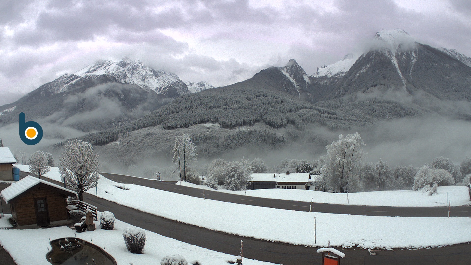 Archiv Foto Webcam Ramsau - Blick auf die Alpenstraße