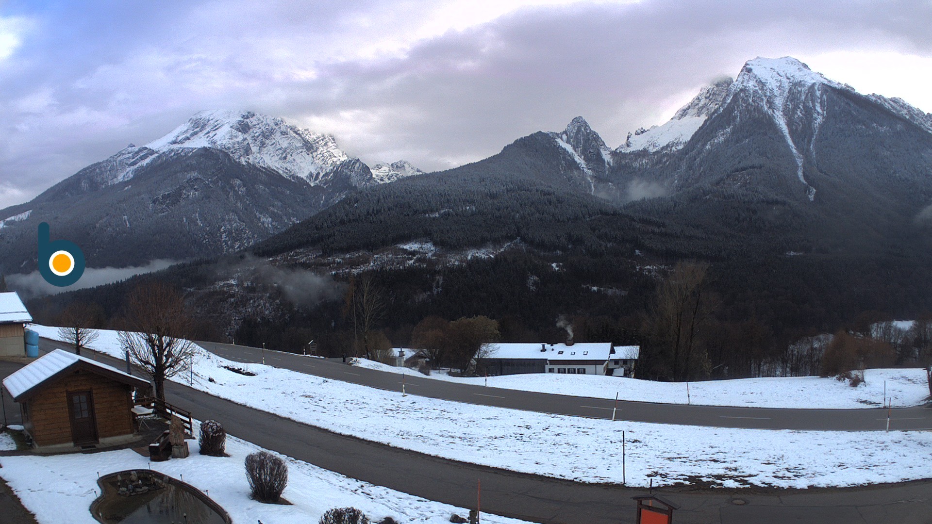 Archiv Foto Webcam Ramsau - Blick auf die Alpenstraße