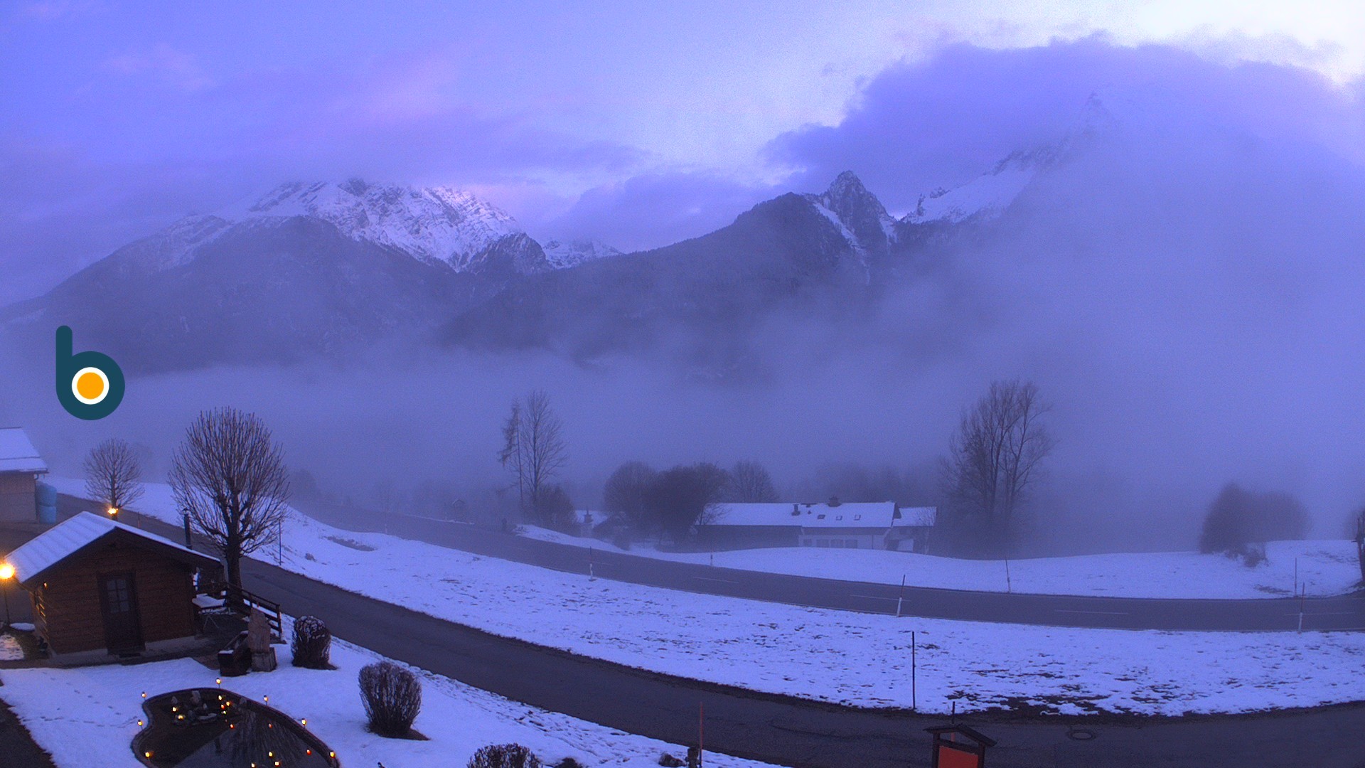 Archiv Foto Webcam Ramsau - Blick auf die Alpenstraße