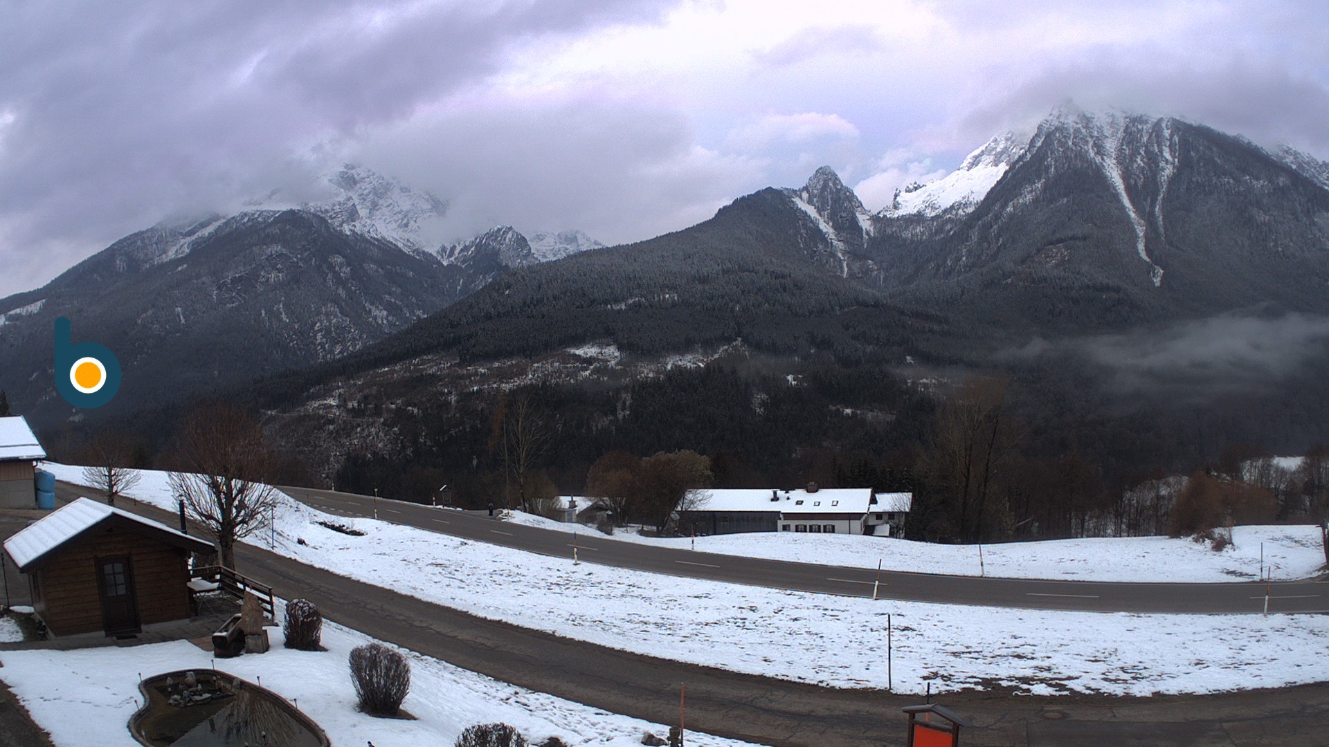 Archiv Foto Webcam Ramsau - Blick auf die Alpenstraße