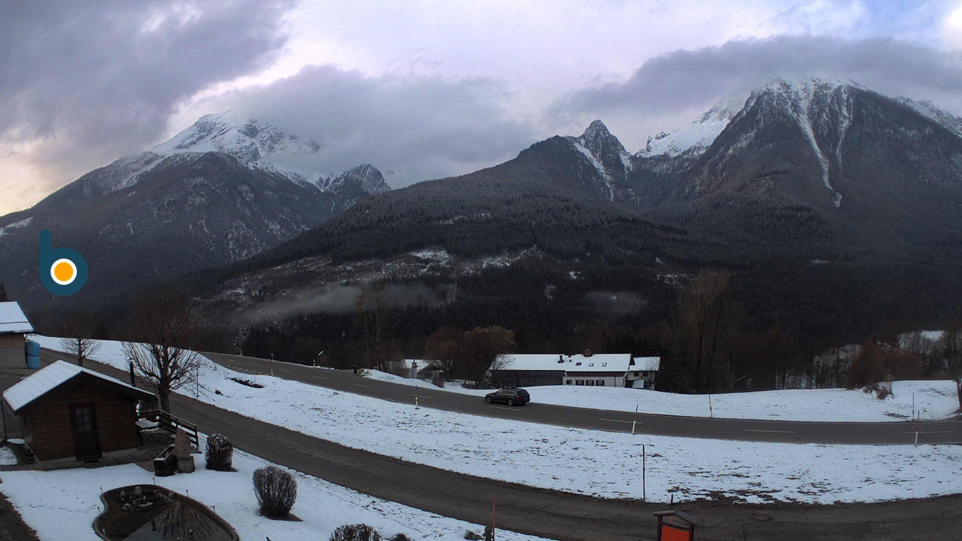 Archiv Foto Webcam Ramsau - Blick auf die Alpenstraße